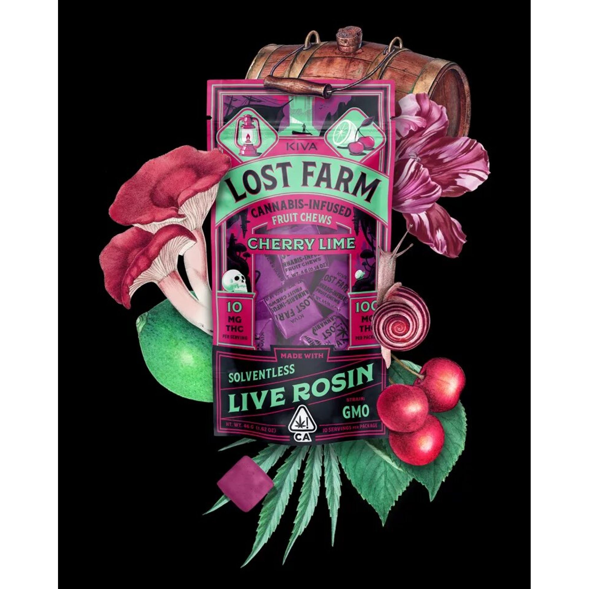 CHERRY LIME LIVE ROSIN FRUIT CHEWS B5