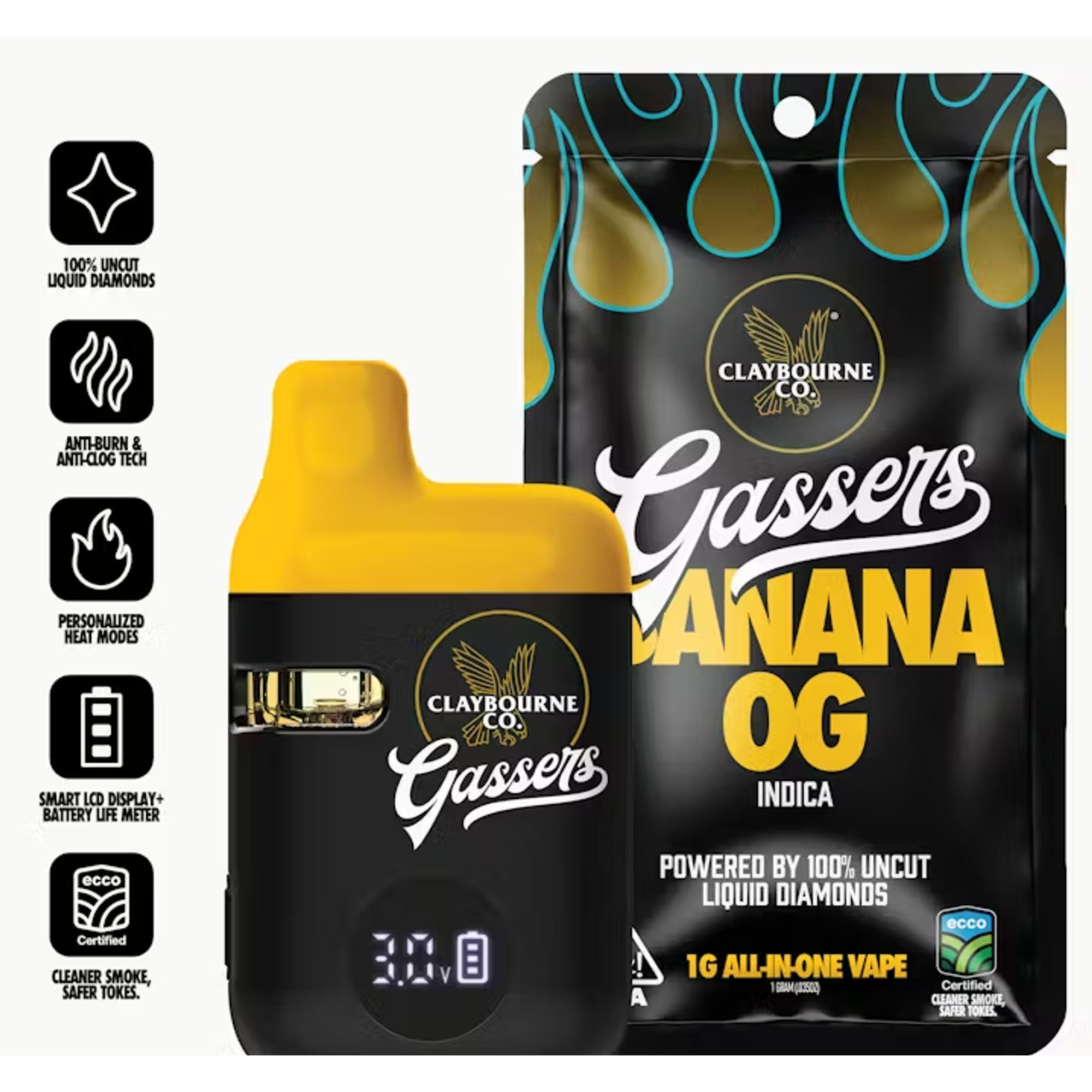 gassers banana og disposable 1g D3