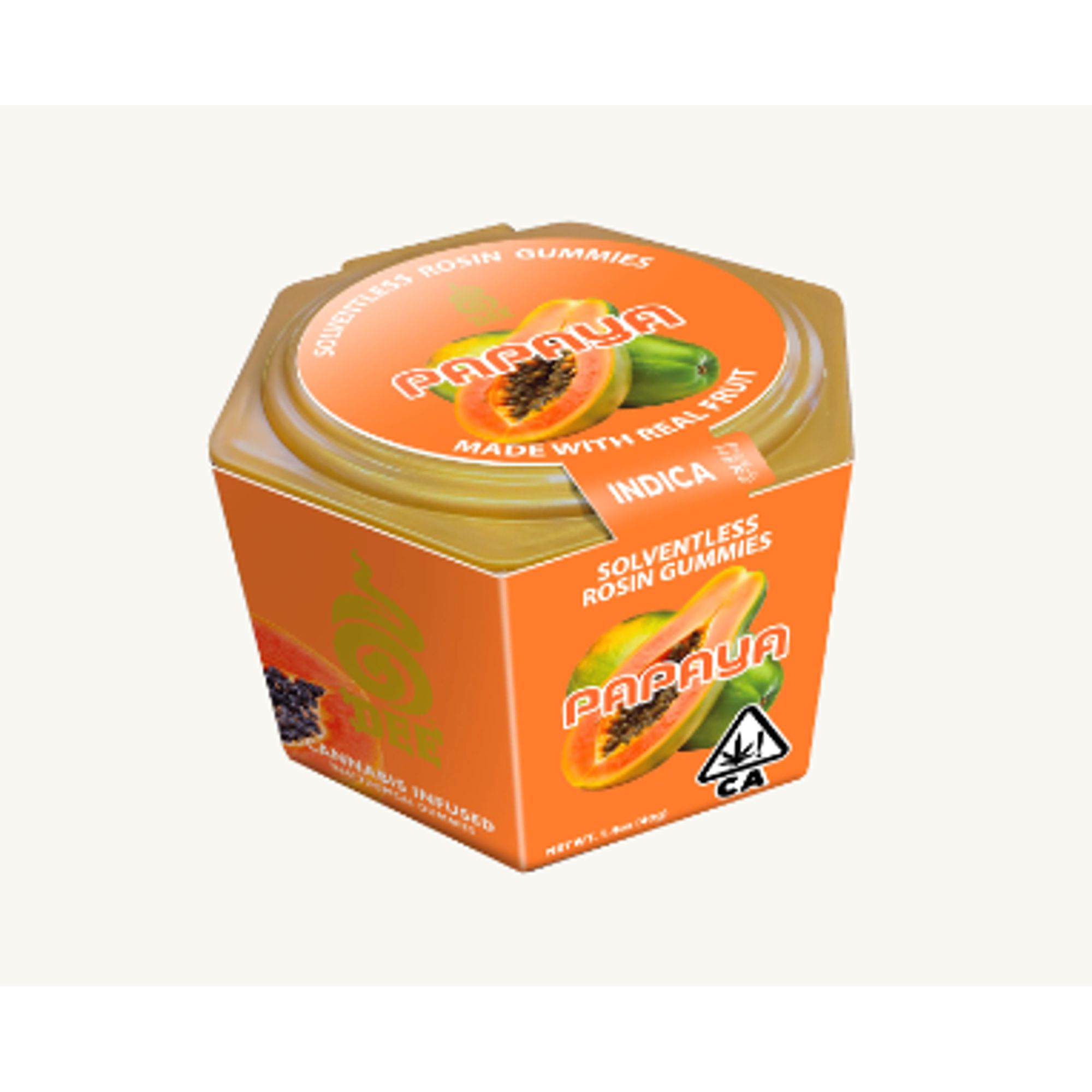 RESTORE PAPAYA SOLVENTLESS ROSIN 10MG GUMMIES O6