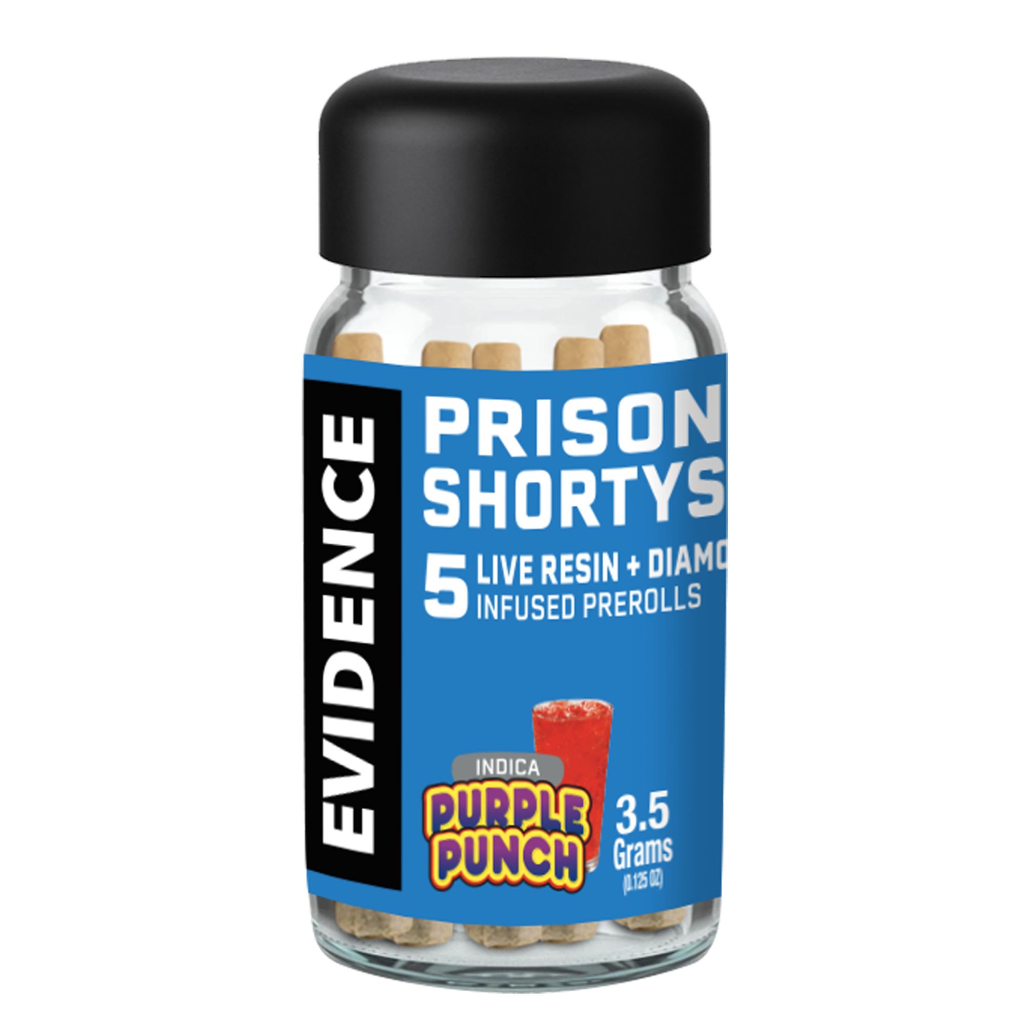 PRISON SHORTYS PURPLE PUNCH INFUSED PRE ROLL 5PK E3