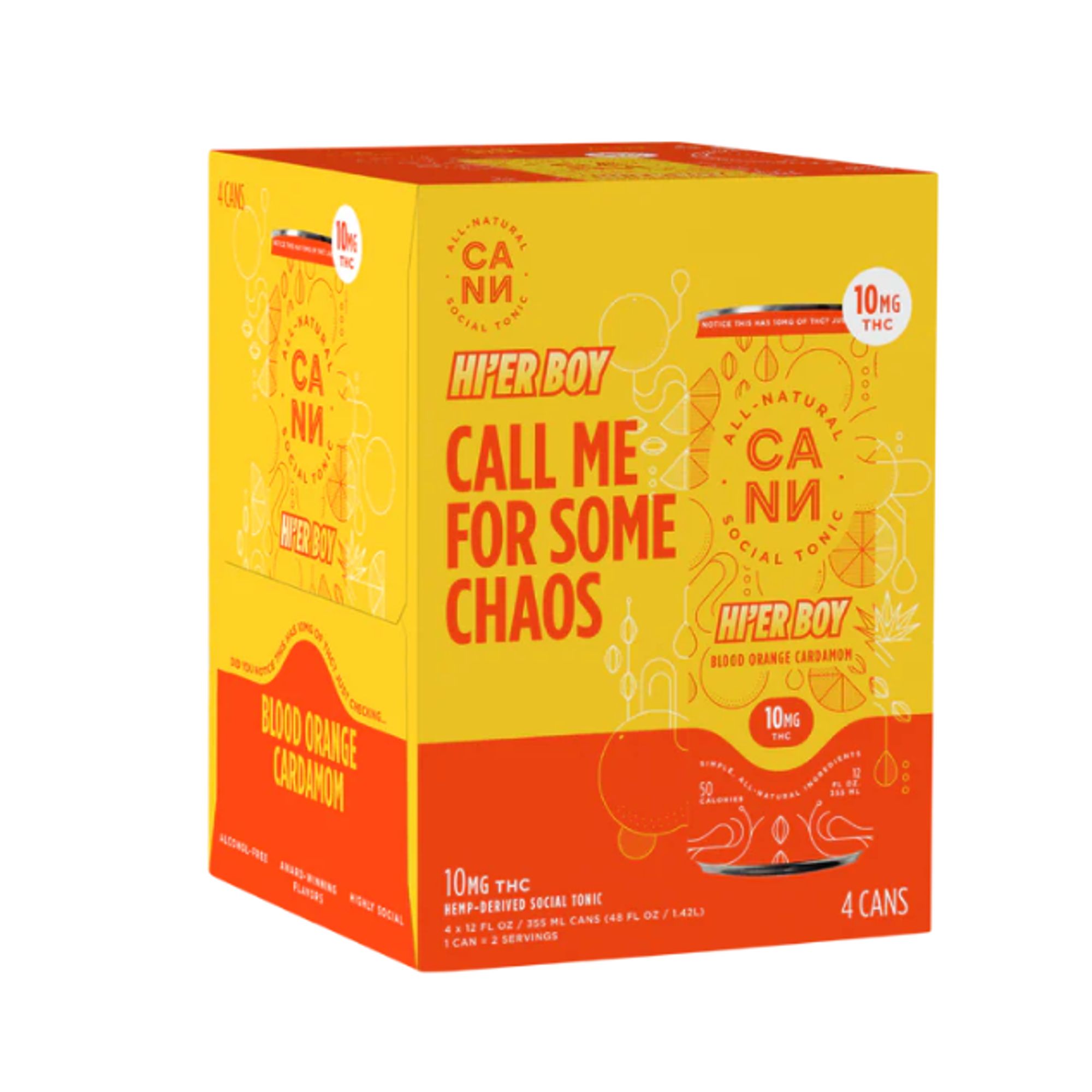HI'ER BOY BLOOD ORANGE CARDAMOM 10MG 4PK