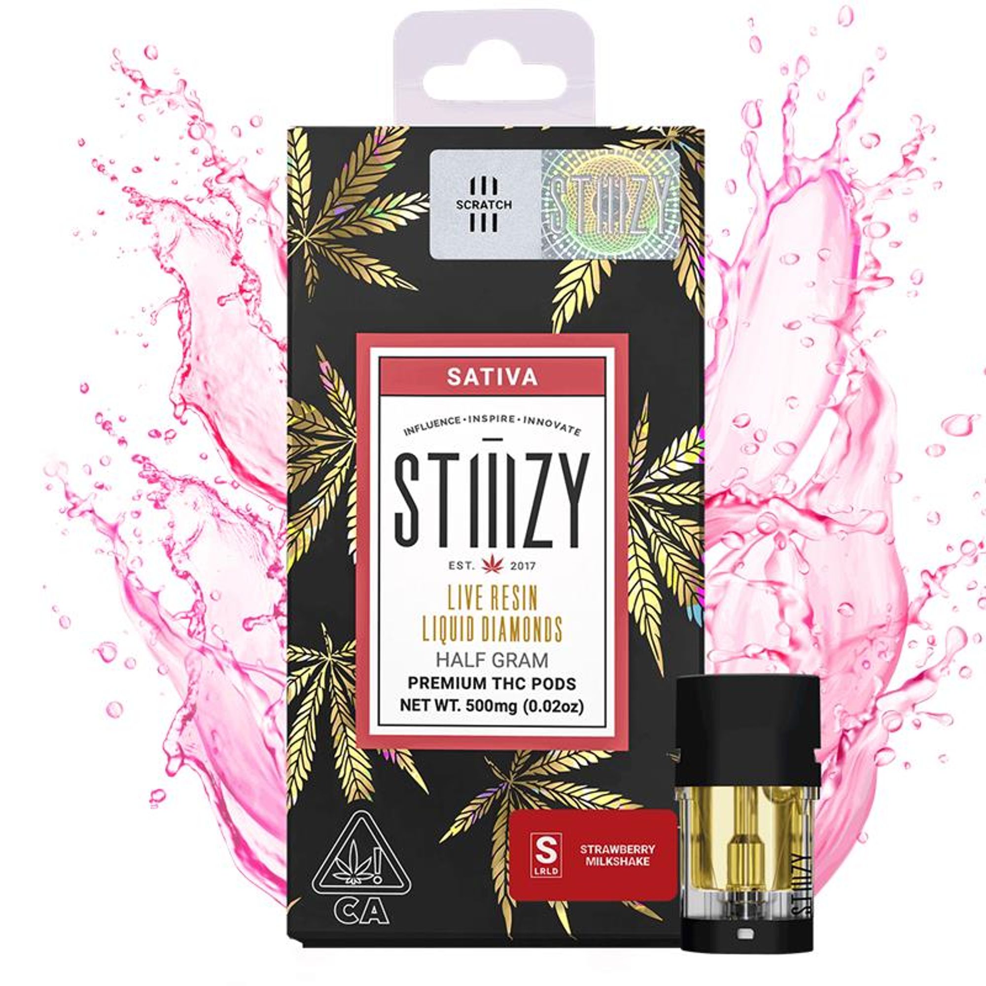 DNU - V3 - STIIIZY - LQD Pods - Strawberry Milkshake - 0.5g