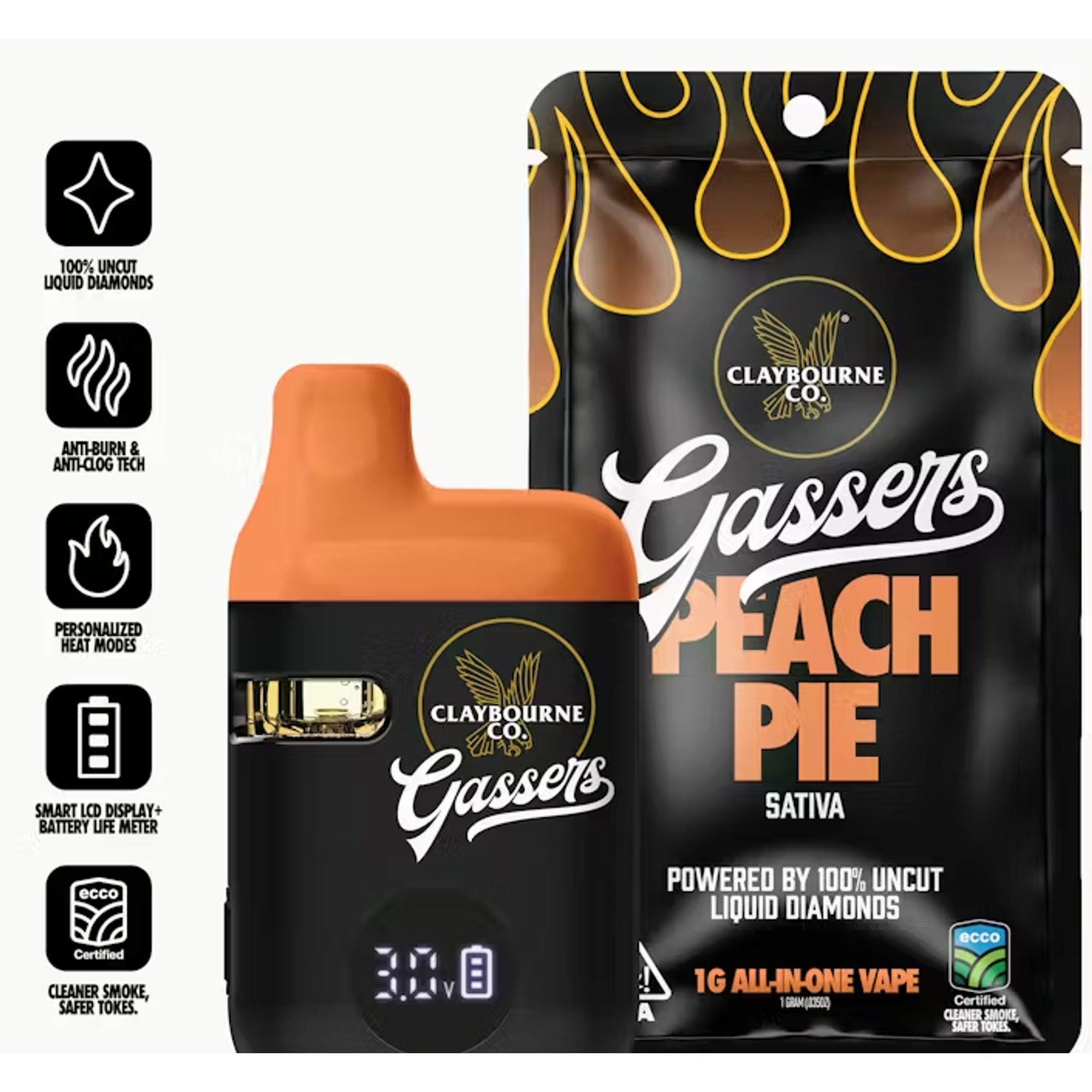 GASSERS PEACH PIE DISPOSABLE 1G D6