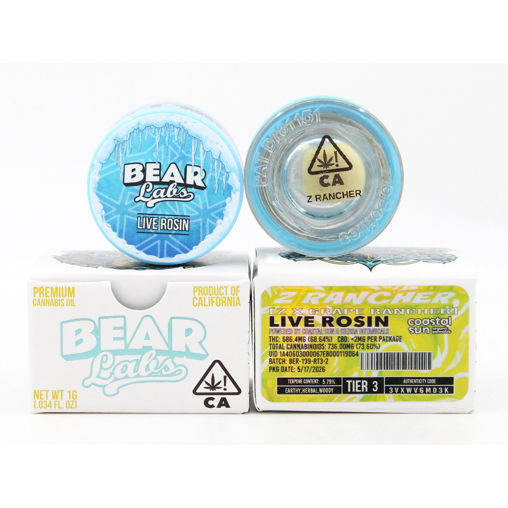 BEAR LABS - ROSIN BADDER - Z RANCHER TIER 3 - 1G