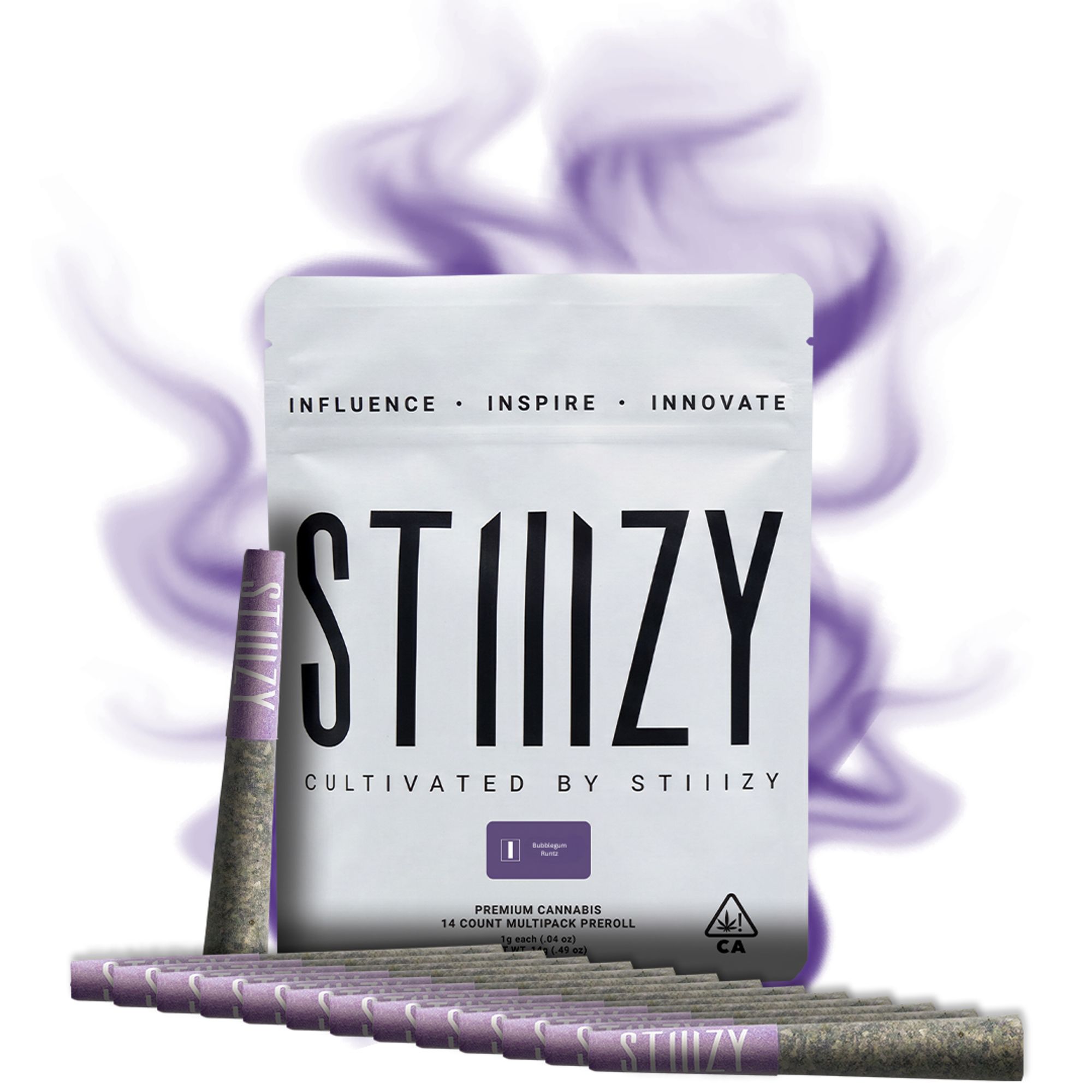 STIIIZY - White Label Preroll Multipack - Bubblegum Runtz - 14g