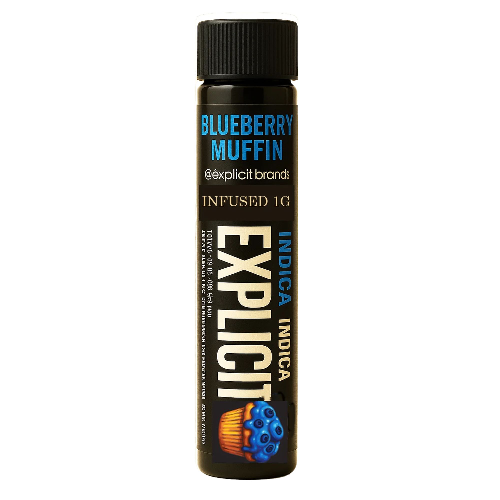 KB - EXPLICIT - INFUSED PREROLL - BLUEBERRY MUFFIN - 1G