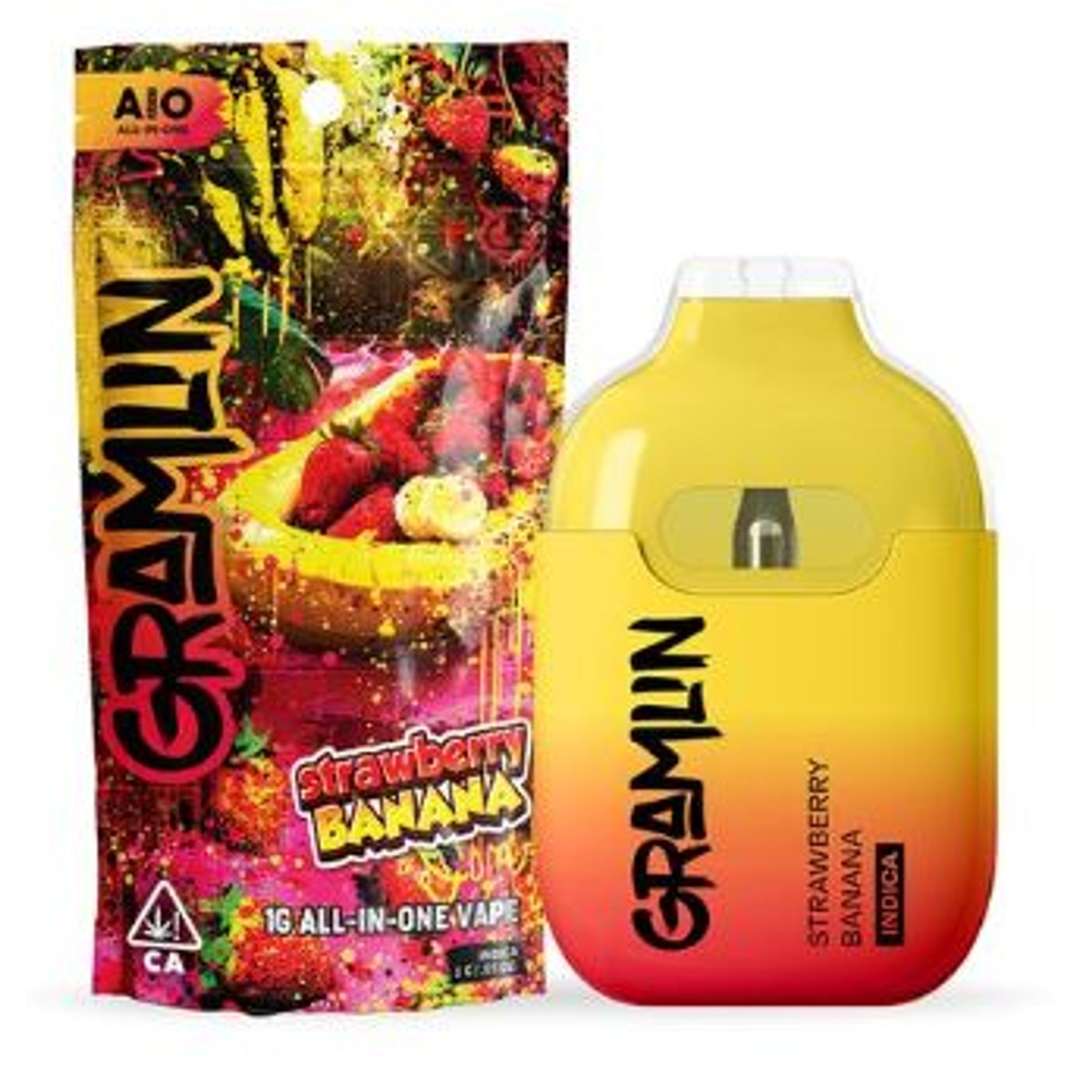 KB - GRAMLIN - THC ALL IN ONE - STRAWBERRY BANANA - 1G