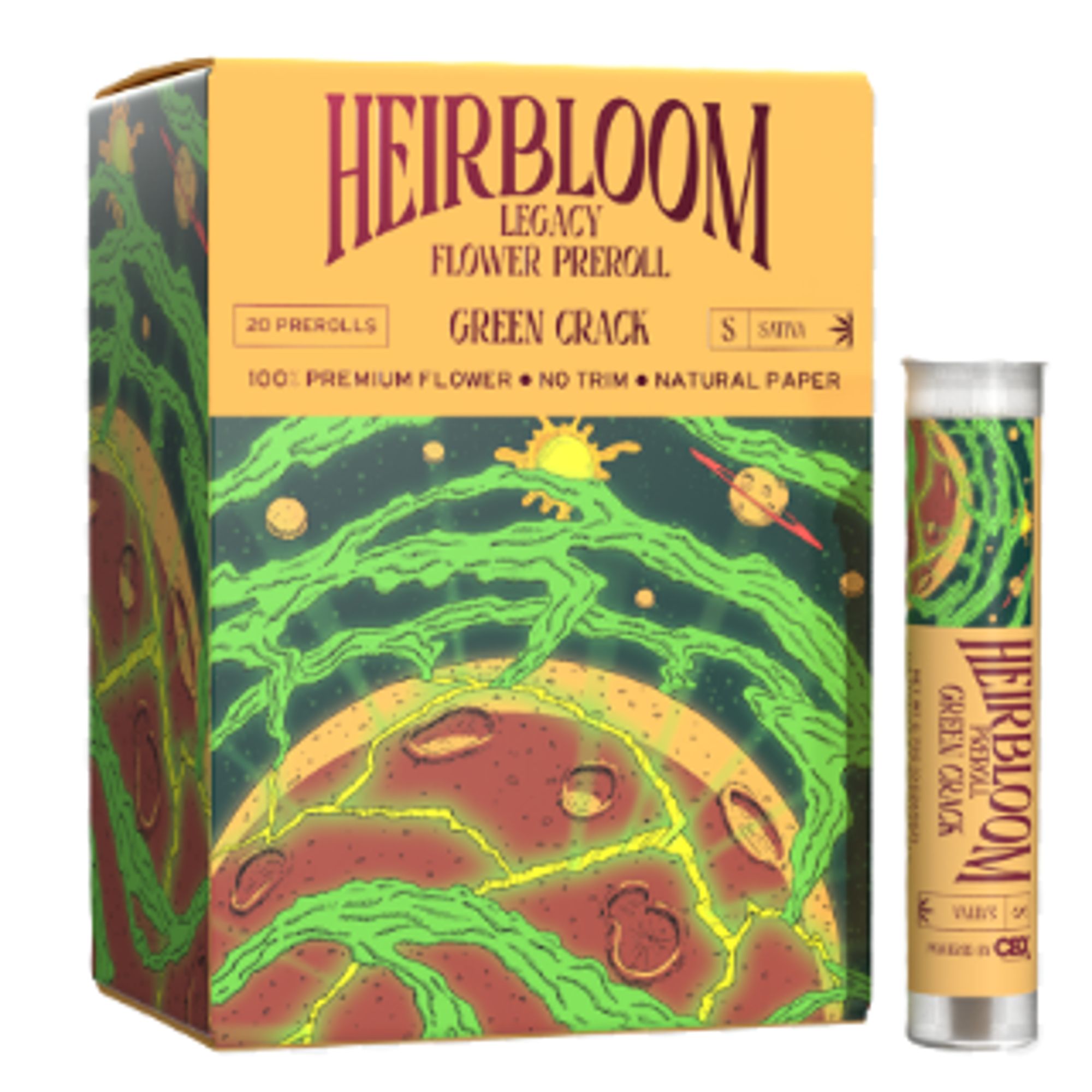 KB - HEIRBLOOM - INDOOR PREROLL - GREEN CRACK - 0.75G