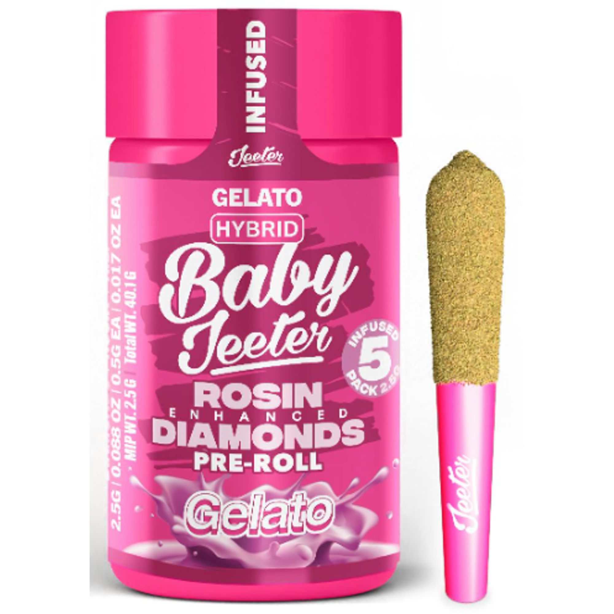 JEETER - INFUSED PREROLL MULTIPACK - QUADS GELATO - 2.5G