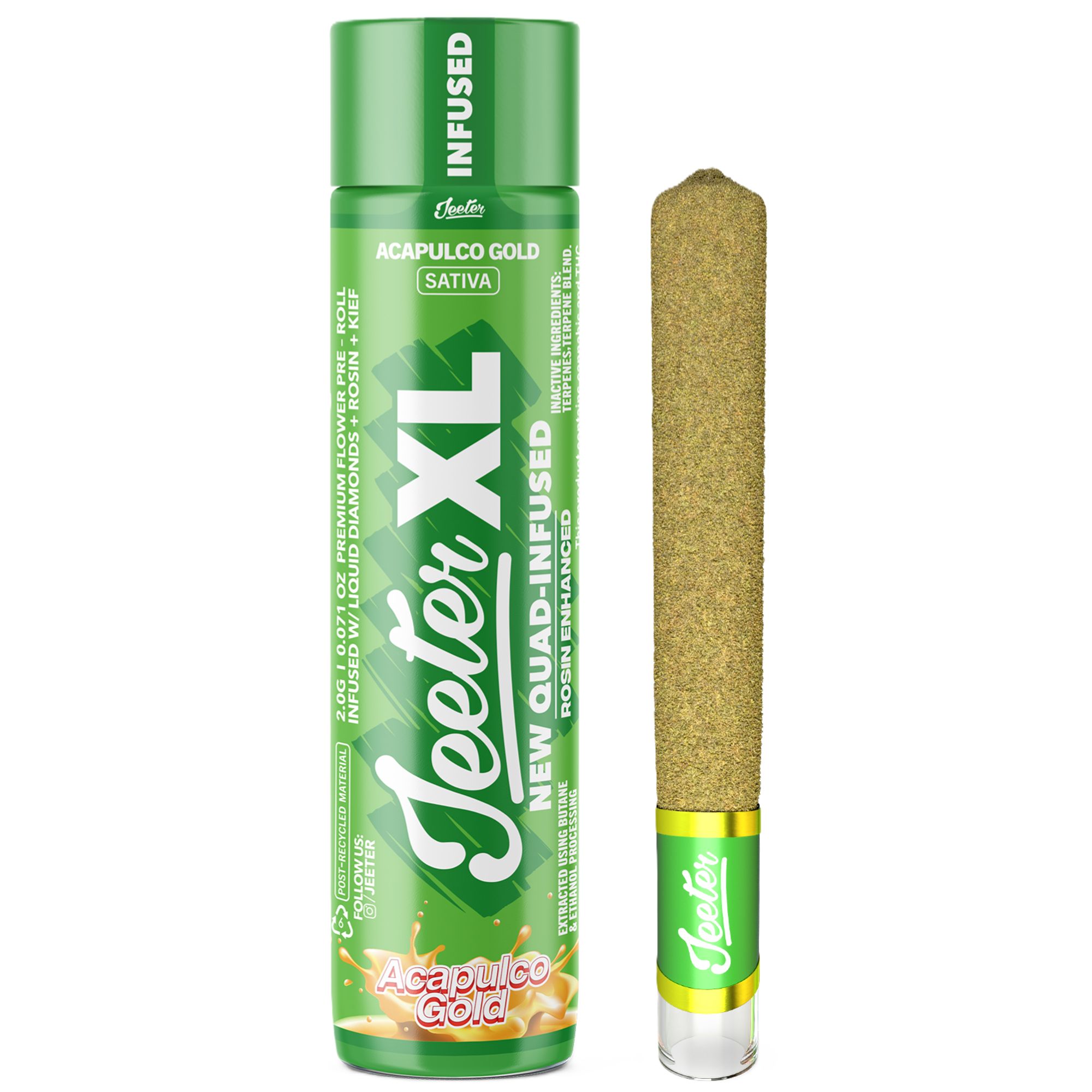 JEETER - INFUSED PREROLL - QUADS ACAPULCO GOLD - 2G