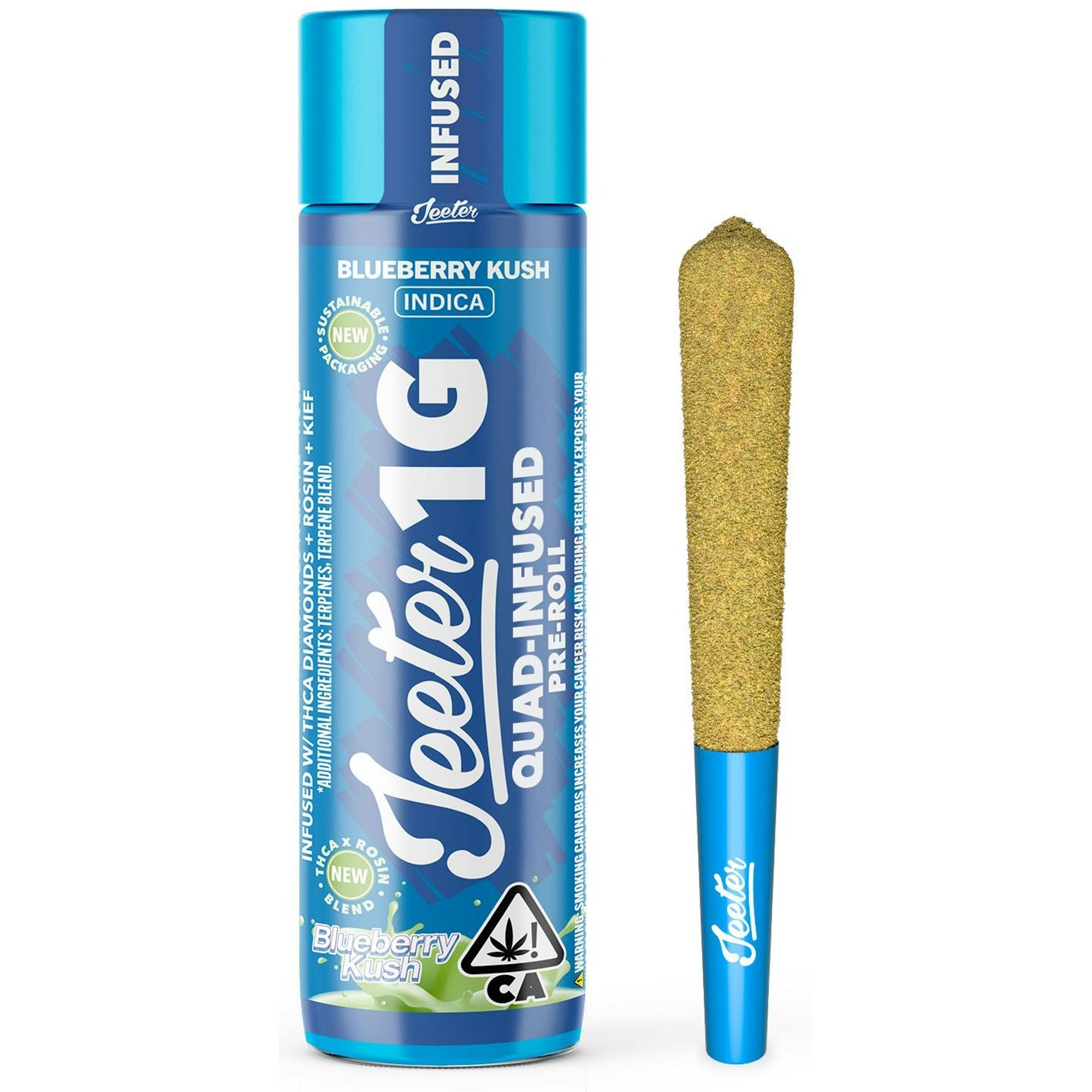 JEETER - INFUSED PREROLL - QUADS BLUEBERRY KUSH - 1G