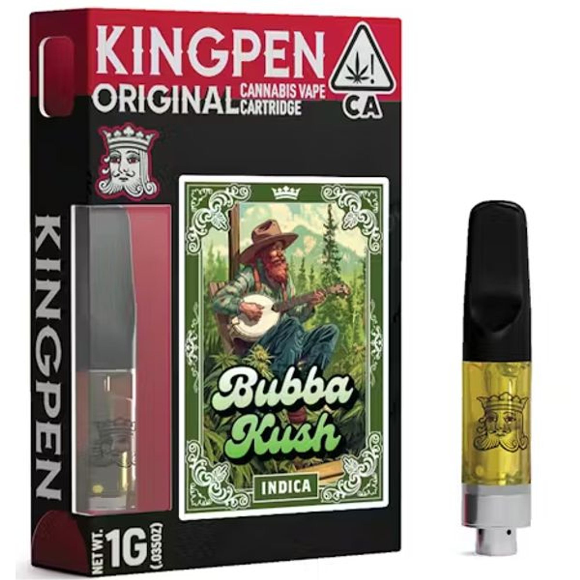 KINGPEN - THC VAPE - BUBBA KUSH - 1G