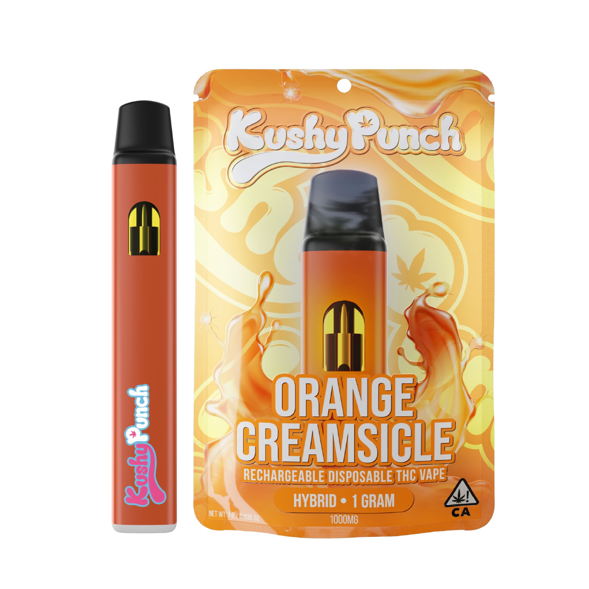 KUSHY PUNCH - THC ALL IN ONE - ORANGE CREAMSICLE - 1G