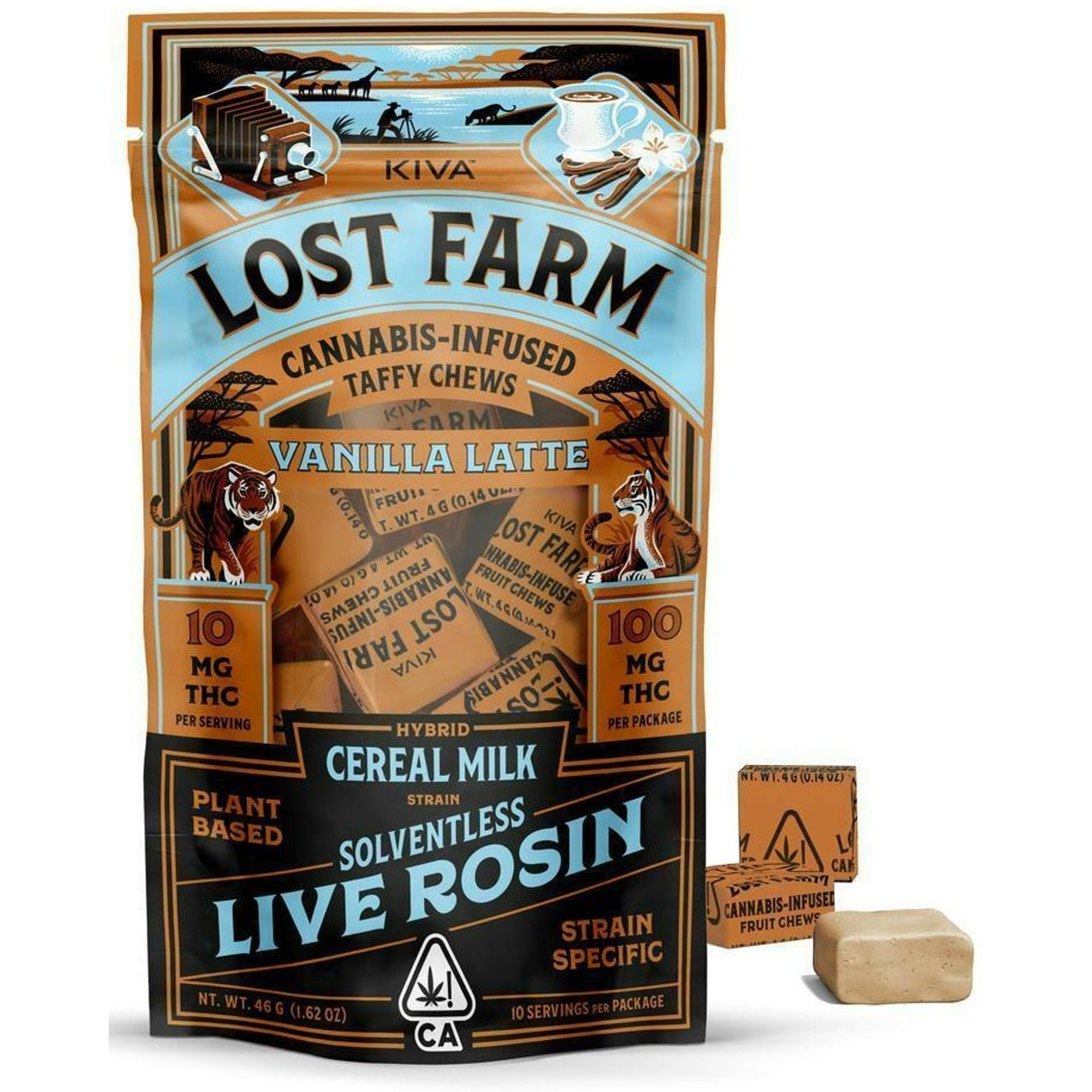 LOST FARM - SOLVENTLESS CHEW - VANILLA LATTE X CEREAL MILK - 100MG