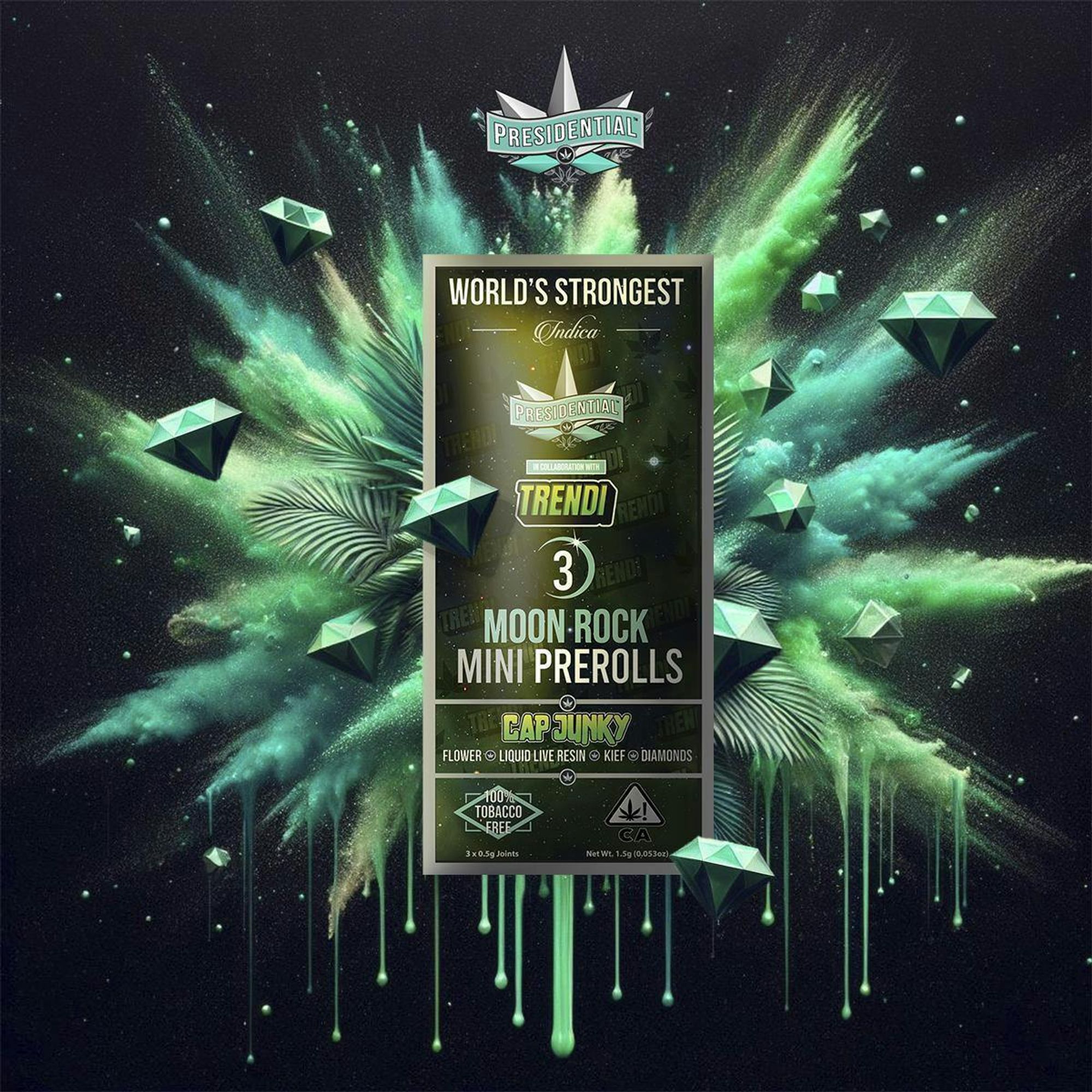 PRESIDENTIAL - INFUSED PREROLL MULTIPACK - CAP JUNKY - 1.5G