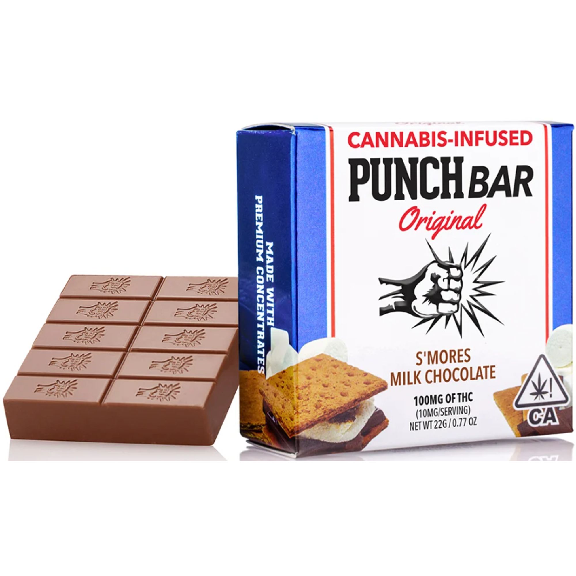 PUNCH - THC CHOCOLATE - S'MORES MILK CHOCOLATE - 100MG