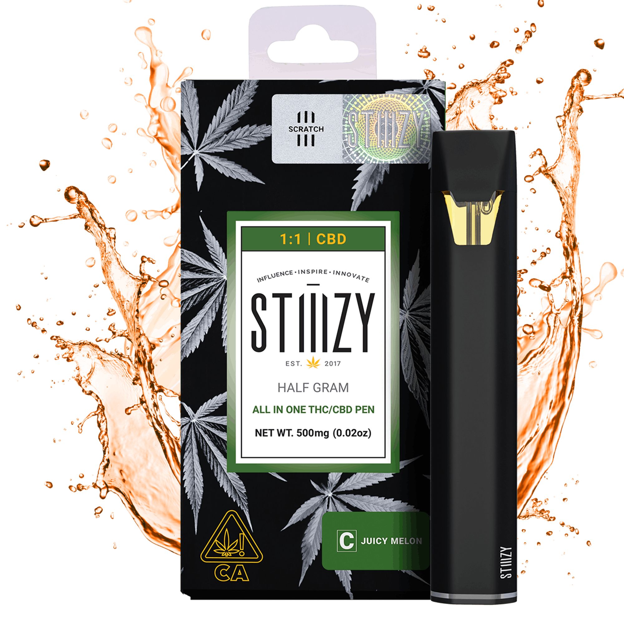 DNU - V3 - STIIIZY - CBD AIO - Juicy Melon - 0.5g