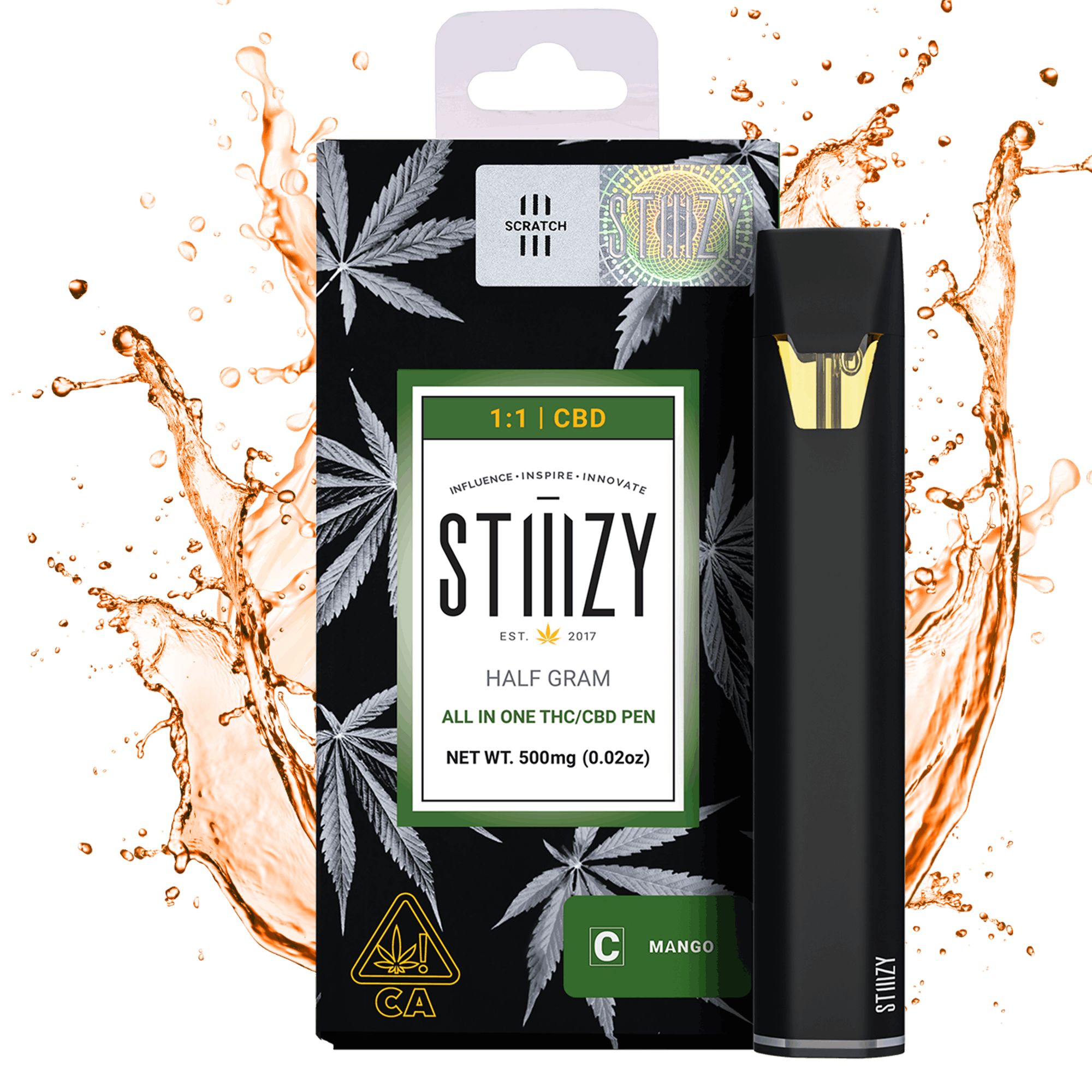 DNU - V3 - STIIIZY - CBD AIO - Mango - 0.5g