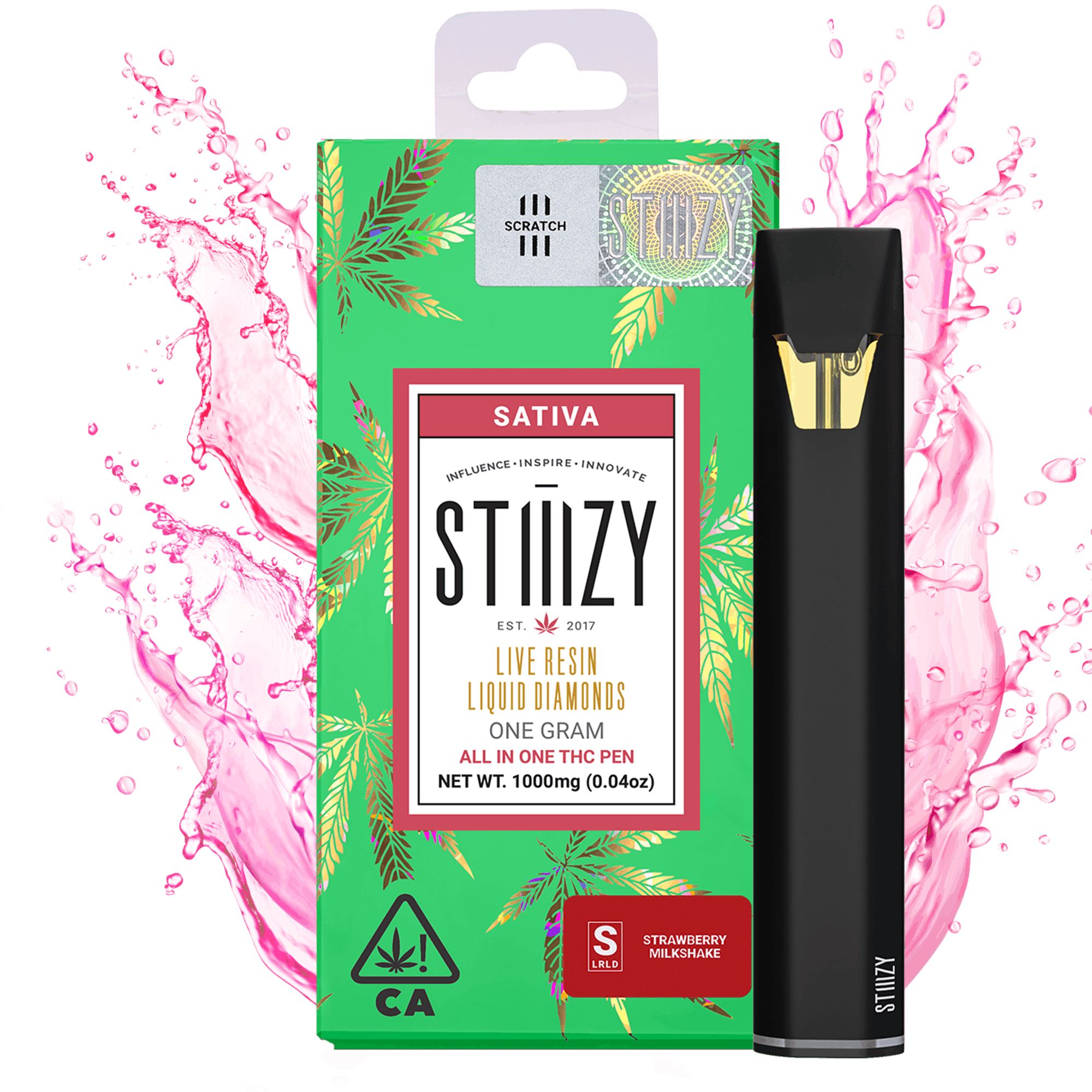 DNU - V3 - STIIIZY - LQD AIO - Strawberry Milkshake - 1g