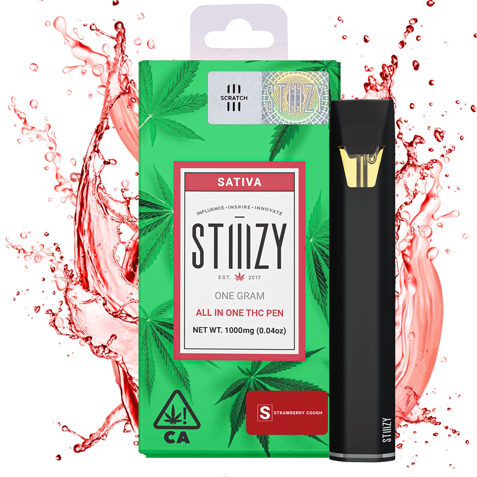DNU - V3 - STIIIZY - ORG AIO - Strawberry Cough - 1g