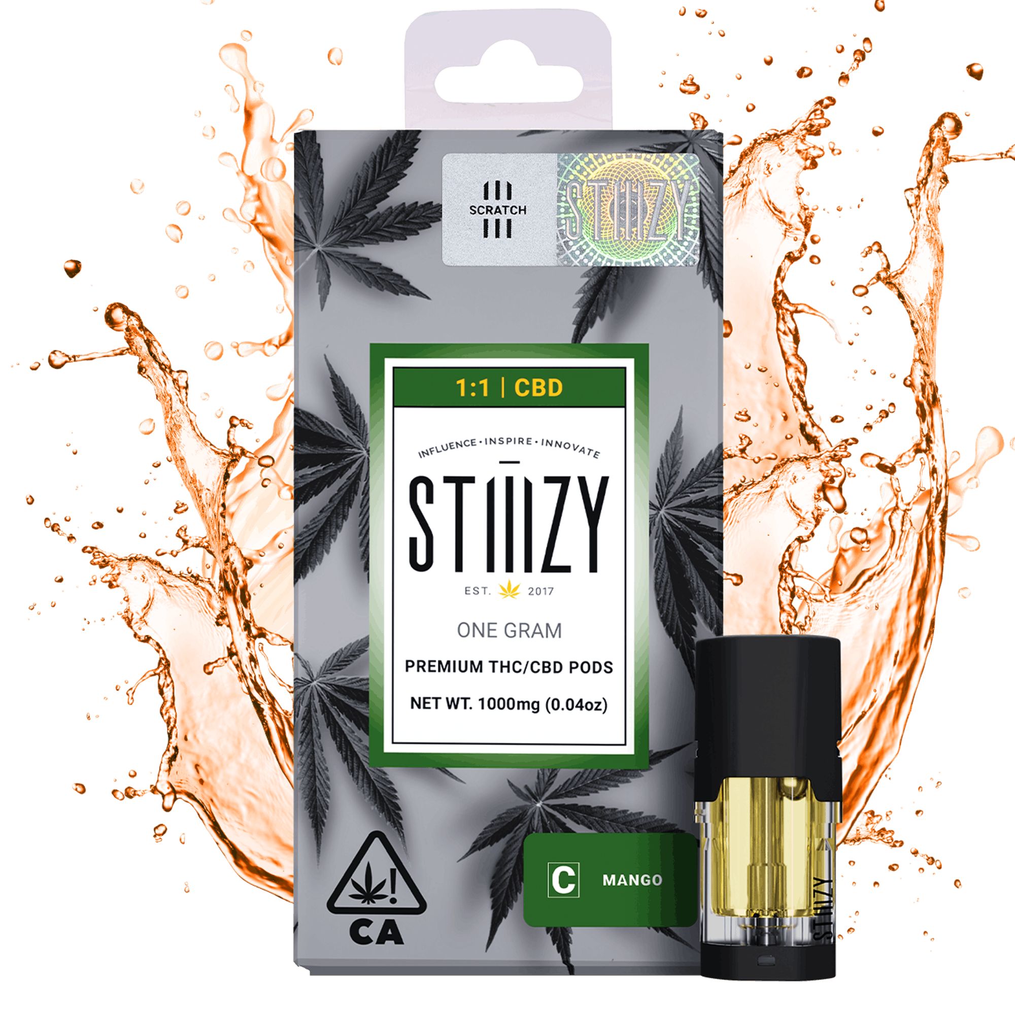 DNU - V3 - STIIIZY - CBD Pods - Mango - 1g