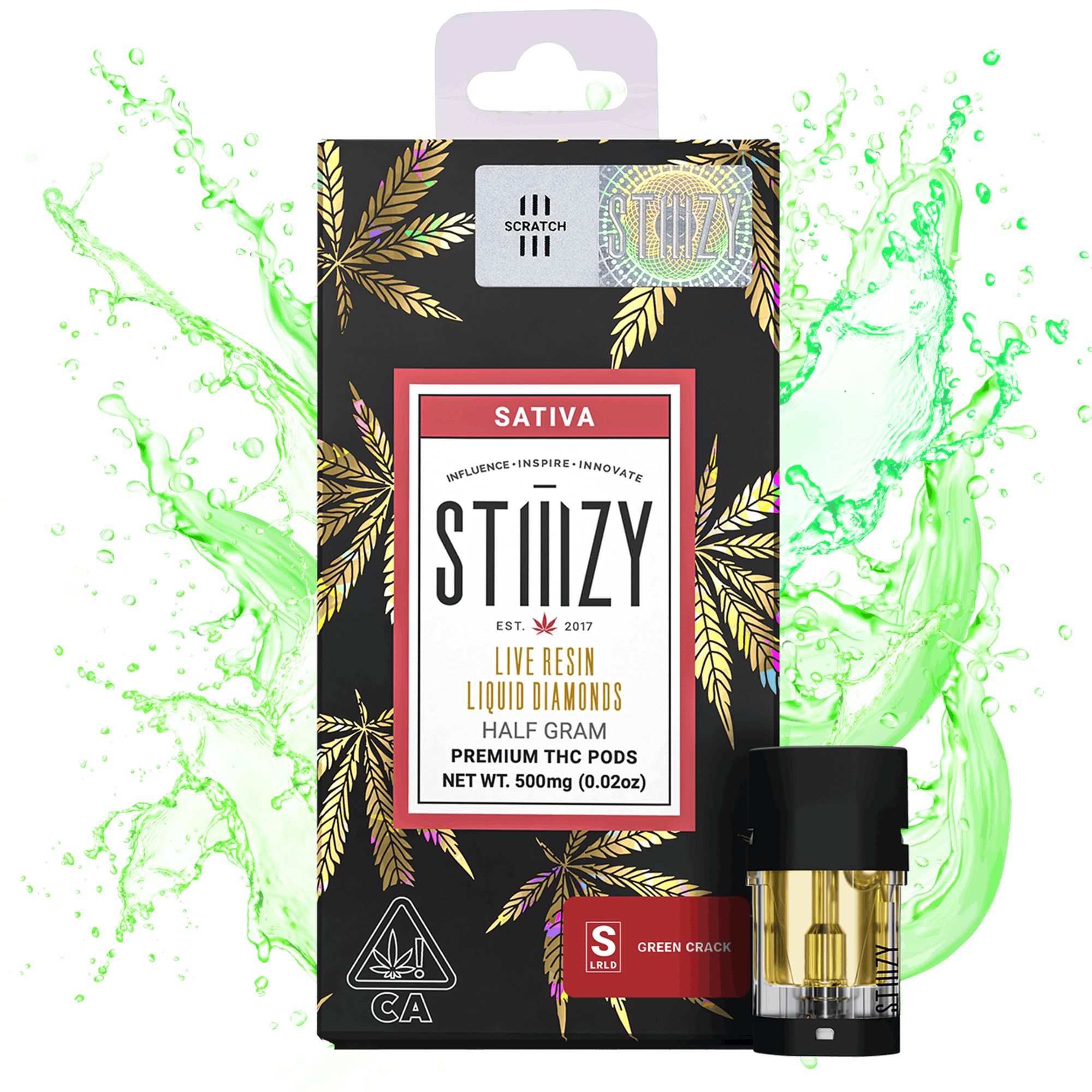 DNU - V3 - STIIIZY - LQD Pods - Green Crack - 0.5g