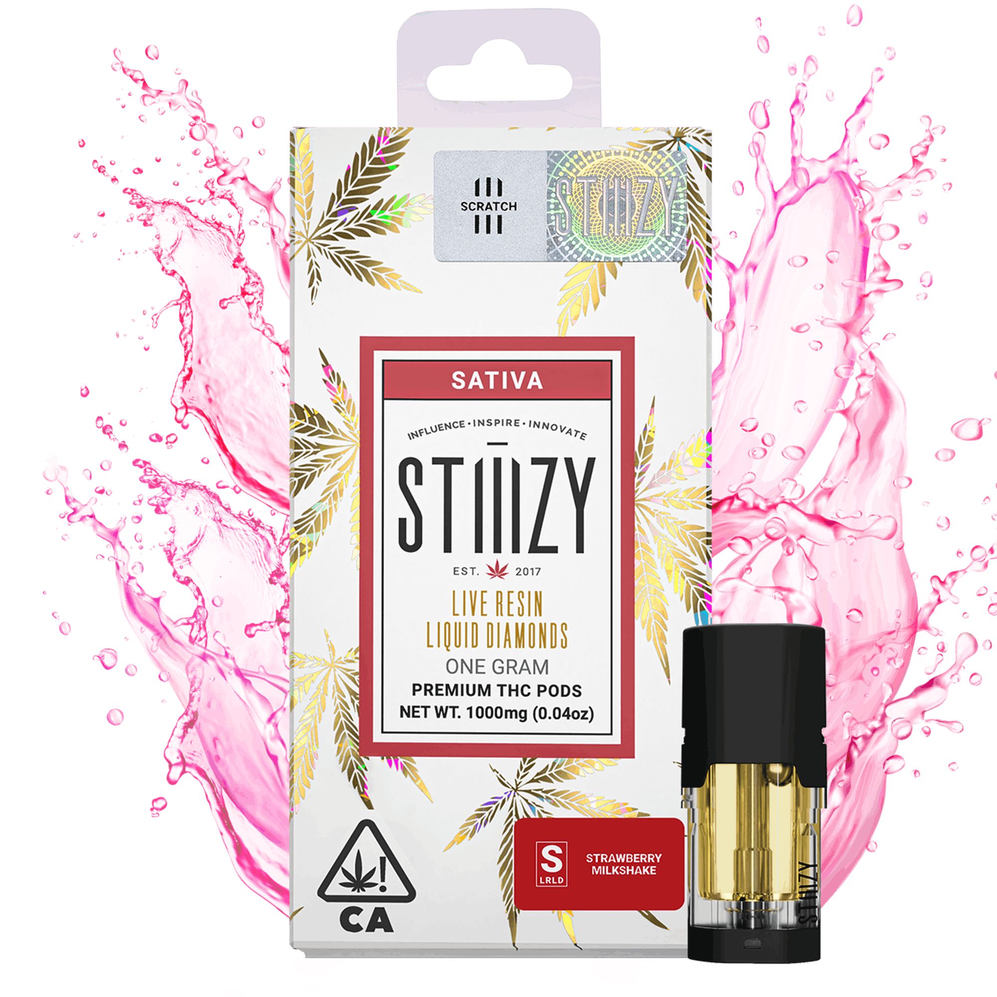 DNU - V3 - STIIIZY - LQD Pods - Strawberry Milkshake - 1g