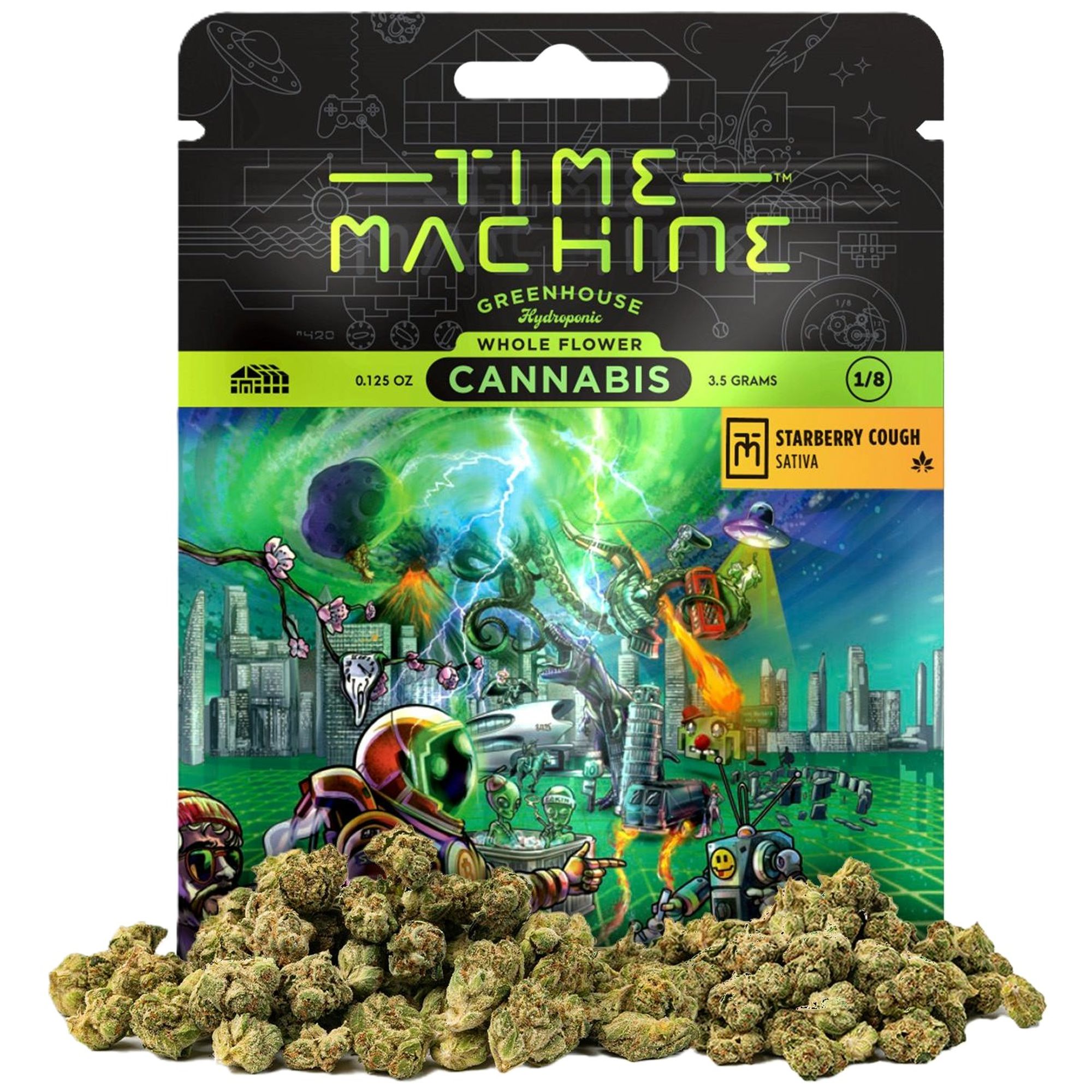 TIME MACHINE - MIXED LIGHT FLOWER - STARBERRY COUGH - 3.5G