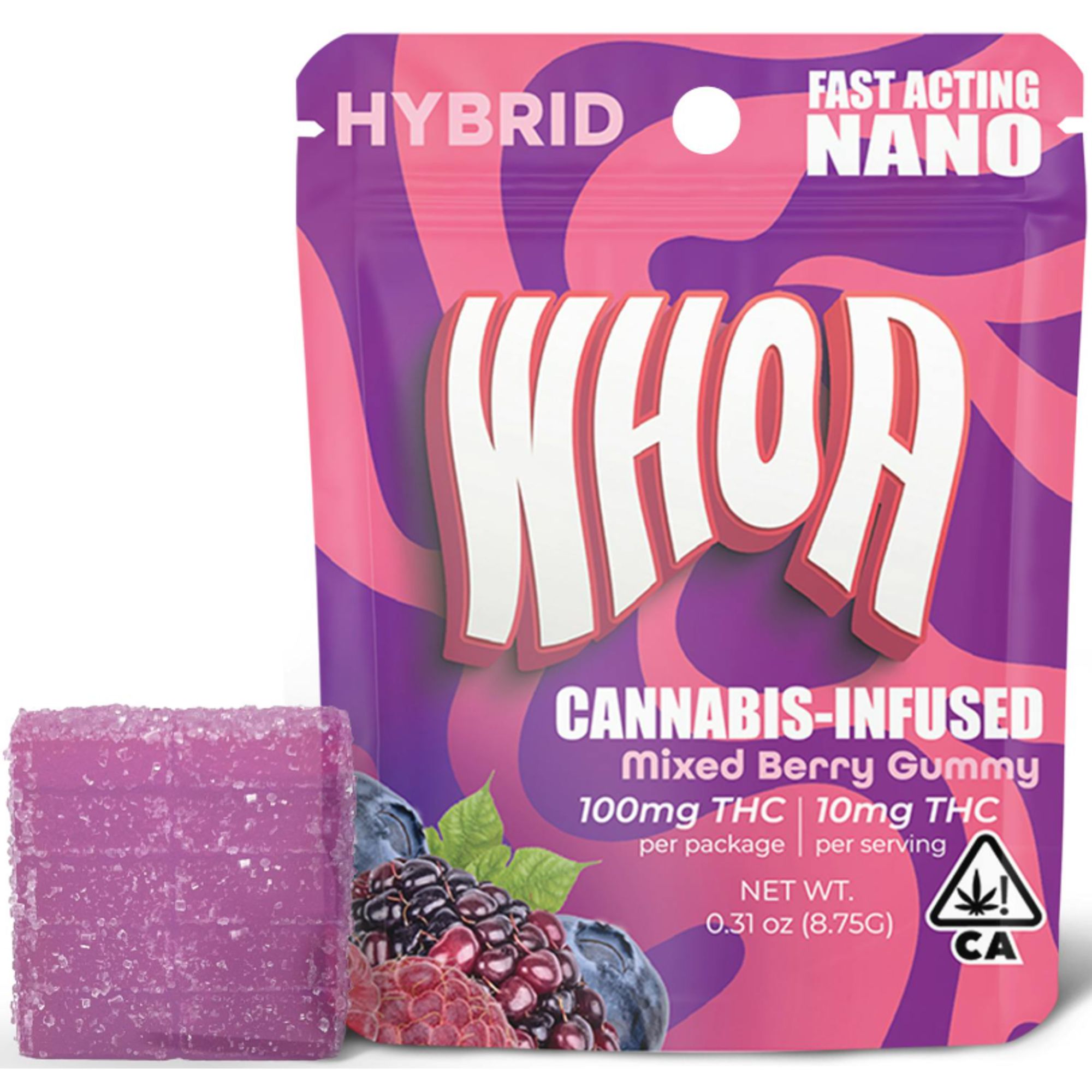 WHOA - THC GUMMY - MIXED BERRY - 100MG
