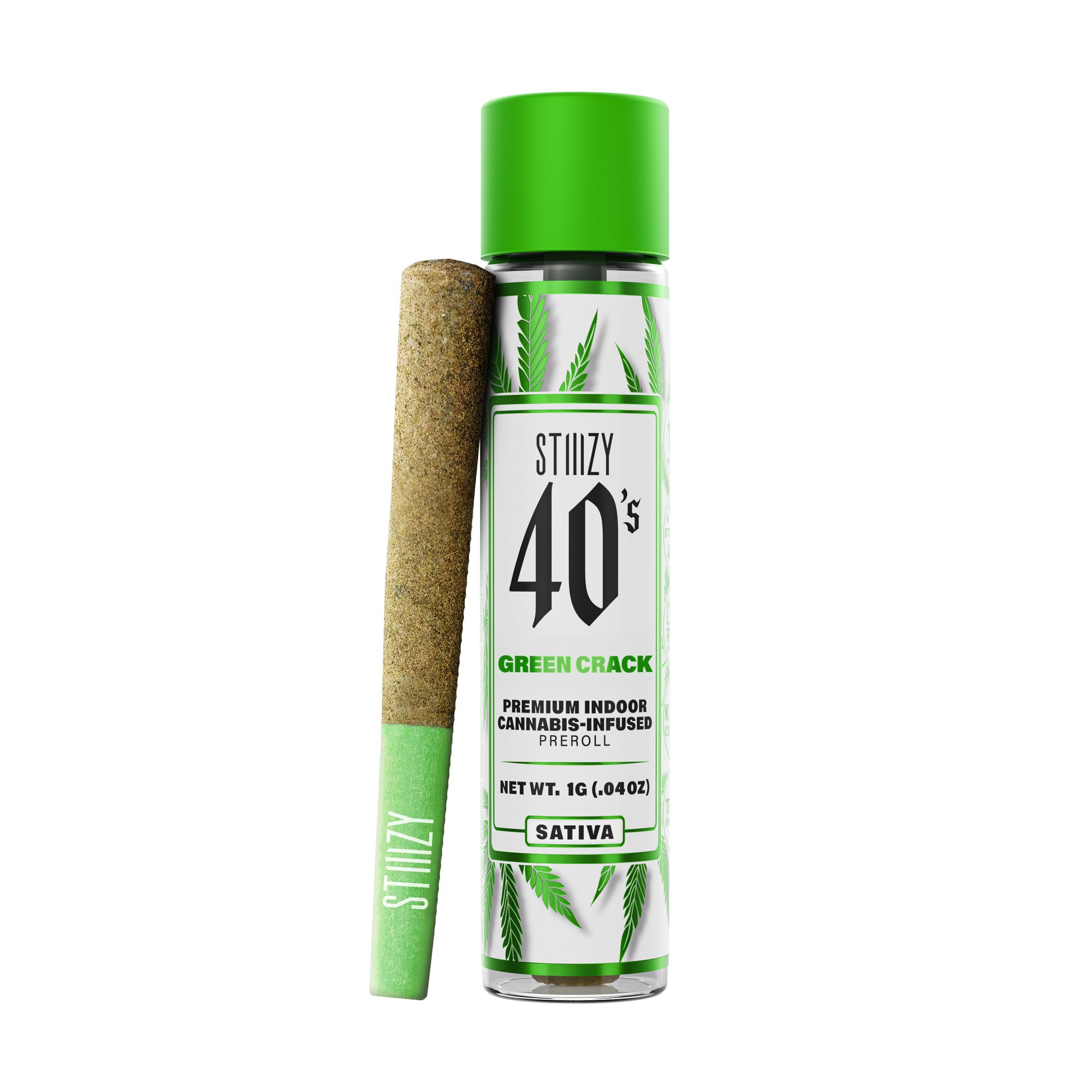 STIIIZY - 40's Infused Preroll - Green Crack - 1g