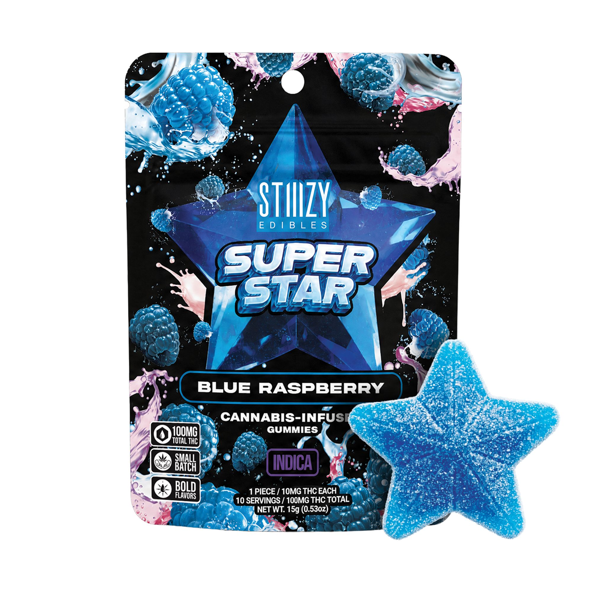 STIIIZY - Star Mylar Gummy - Blue Raspberry - 100mg