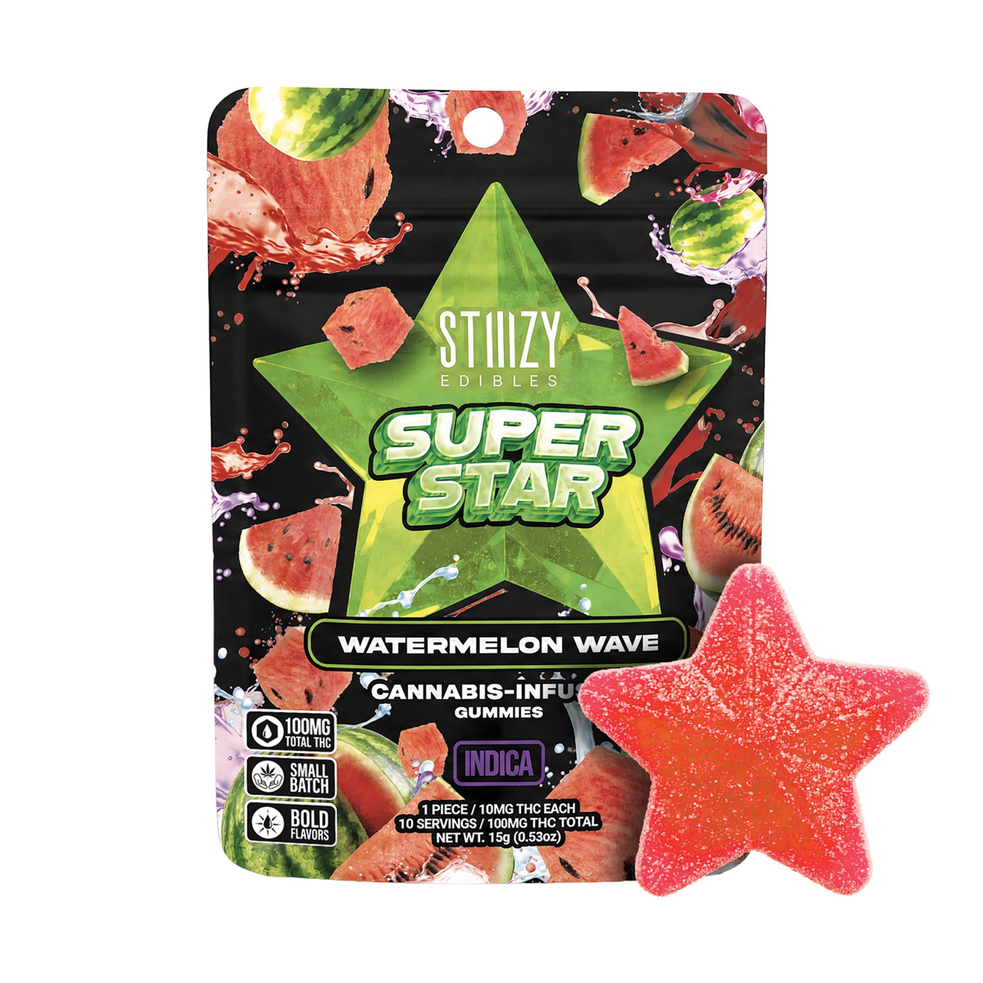 STIIIZY - Star Mylar Gummy - Watermelon Wave - 100mg