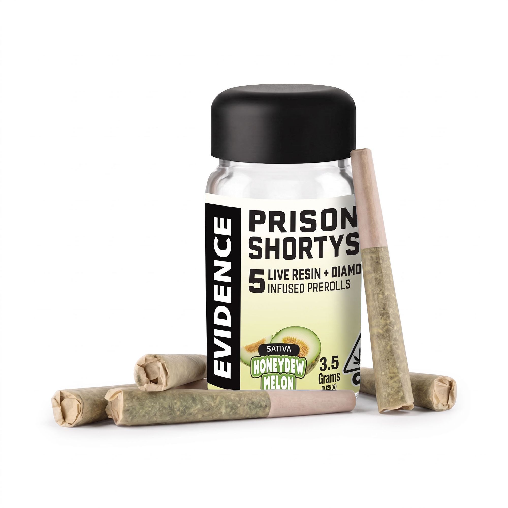 PRISON SHORTYS HONEYDEW MELON INFUSED PRE-ROLLS 5PK