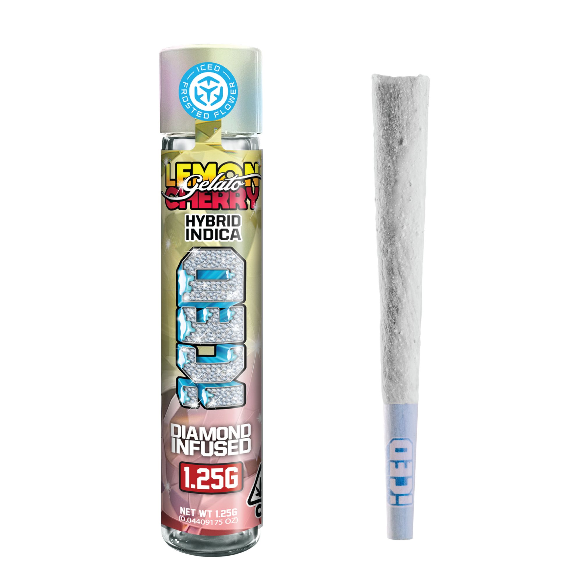 ICED - INFUSED PREROLL - LEMON CHERRY GELATO - 1.25G