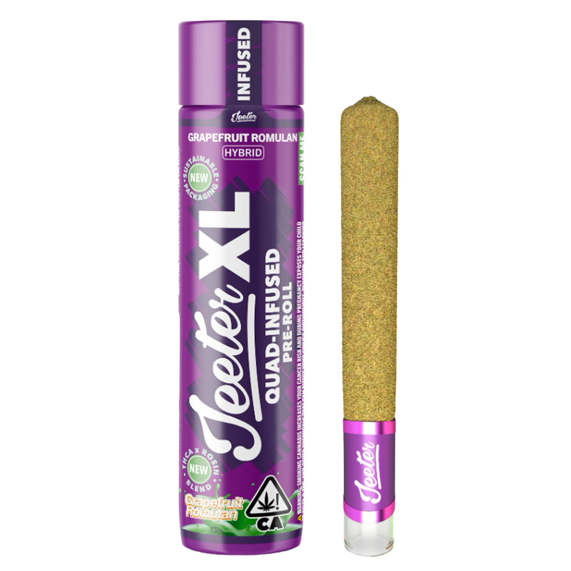 JEETER - INFUSED PREROLL - QUADS GRAPEFRUIT ROMULAN - 2G