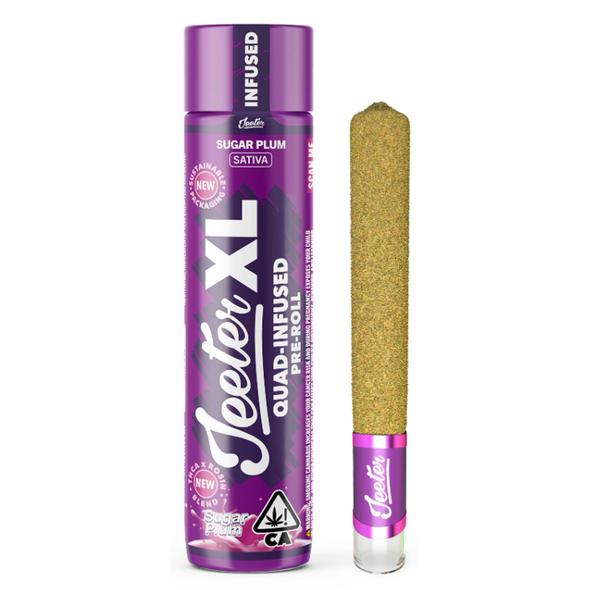JEETER - INFUSED PREROLL - QUADS SUGAR PLUM - 2G