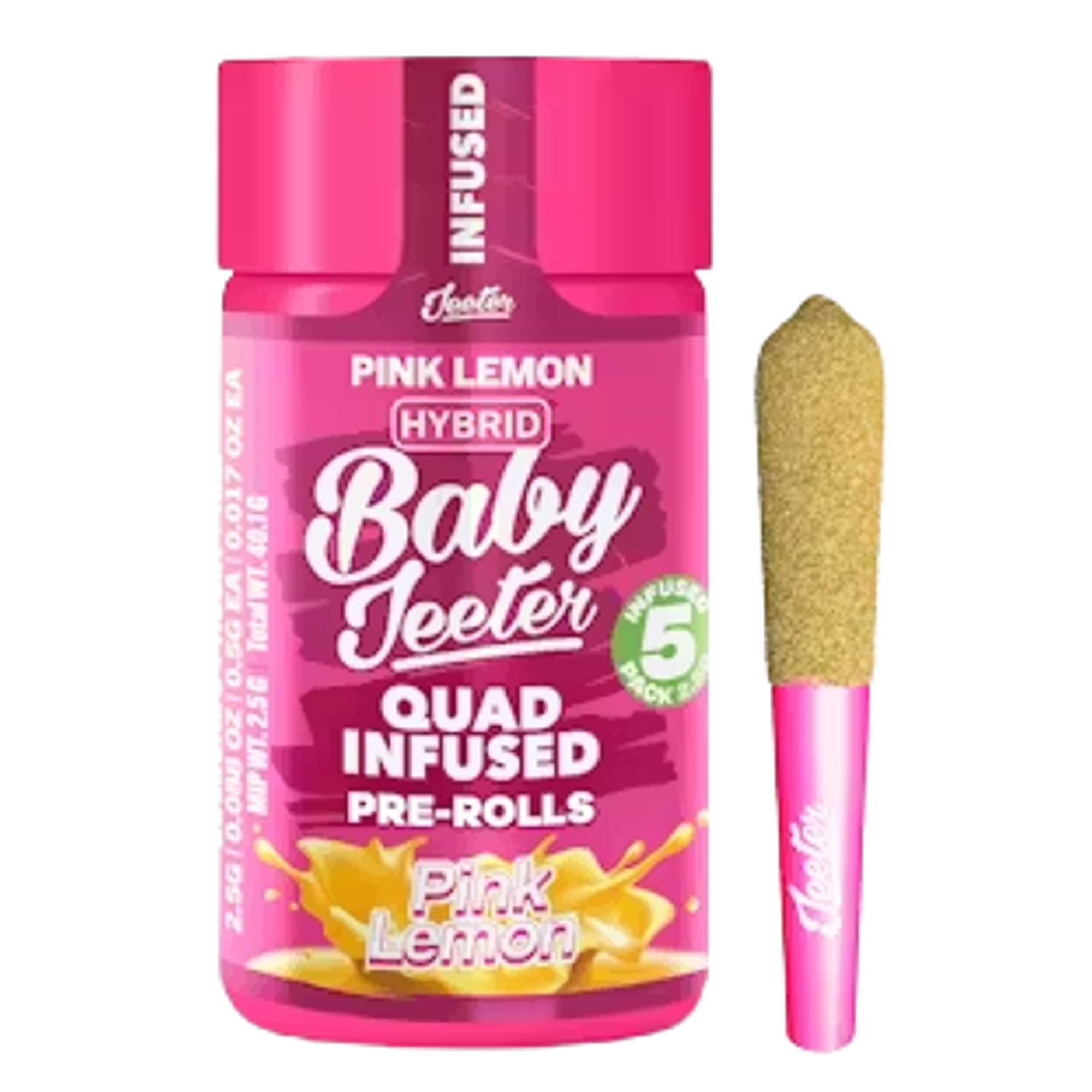JEETER - INFUSED PREROLL MULTIPACK - QUADS PINK LEMON - 2.5G