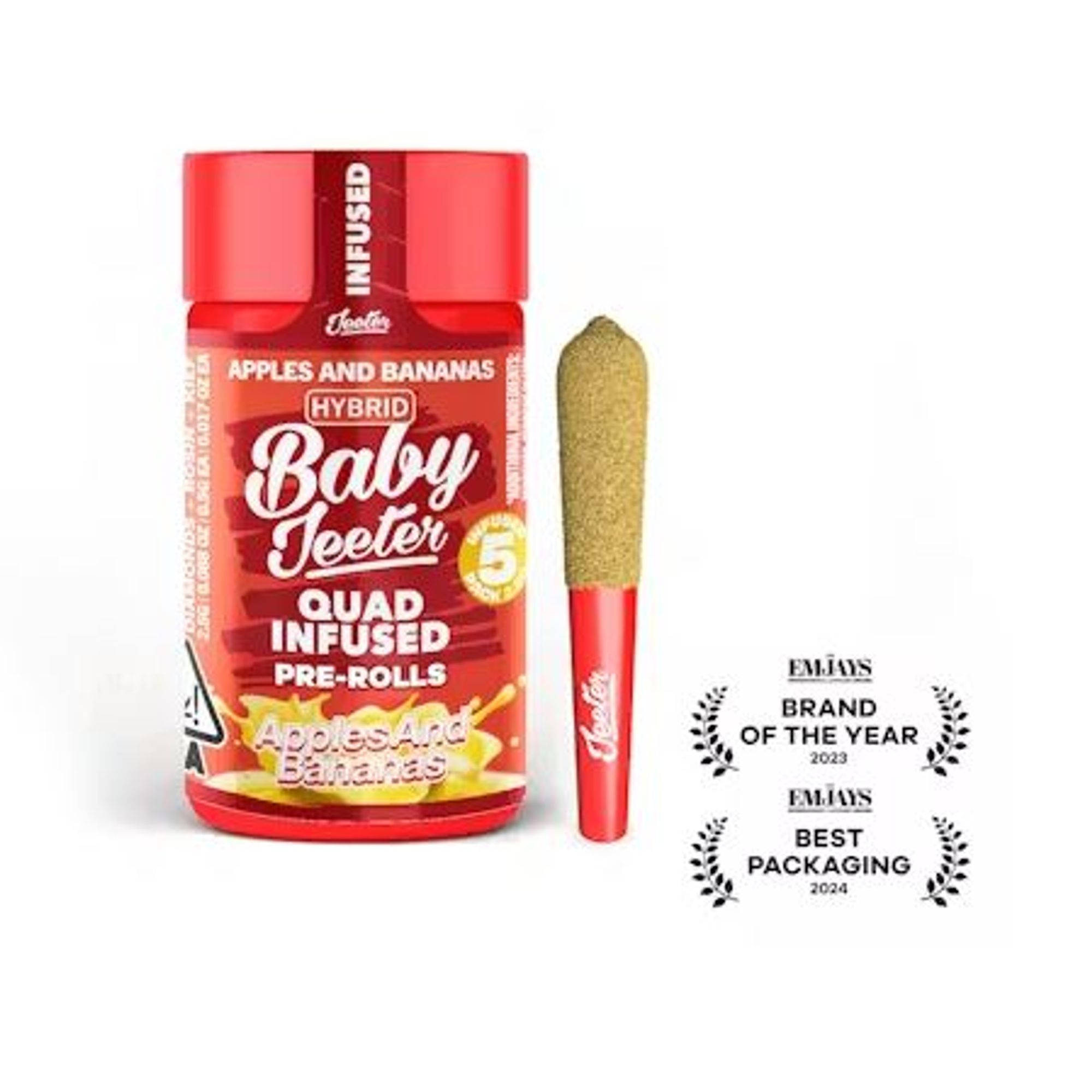 JEETER - INFUSED PREROLL MULTIPACK - QUADS APPLES & BANANAS - 2.5G