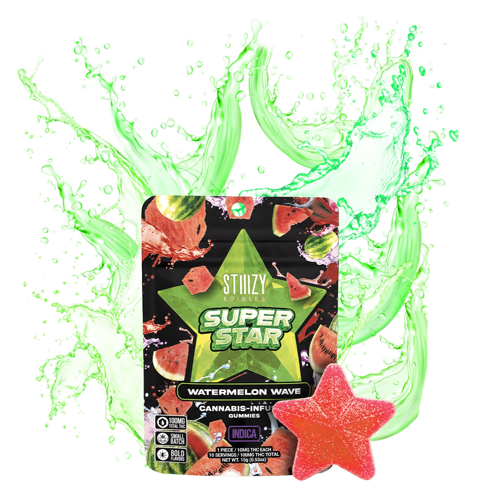 STIIIZY - Star Mylar Gummy - Watermelon Wave - 100mg