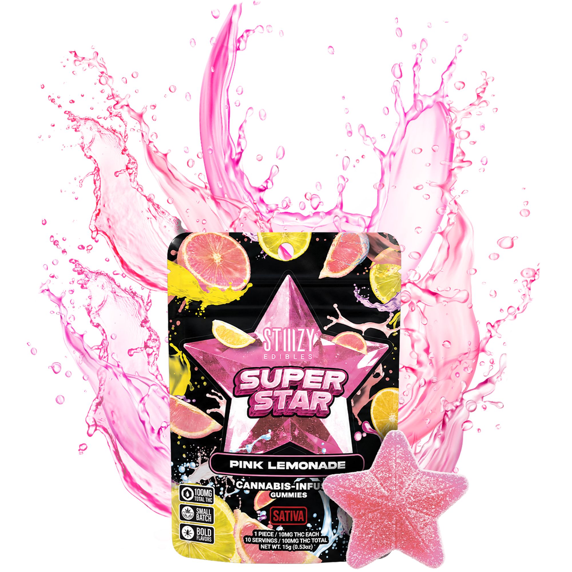 STIIIZY - Star Mylar Gummy - Pink Lemonade - 100mg