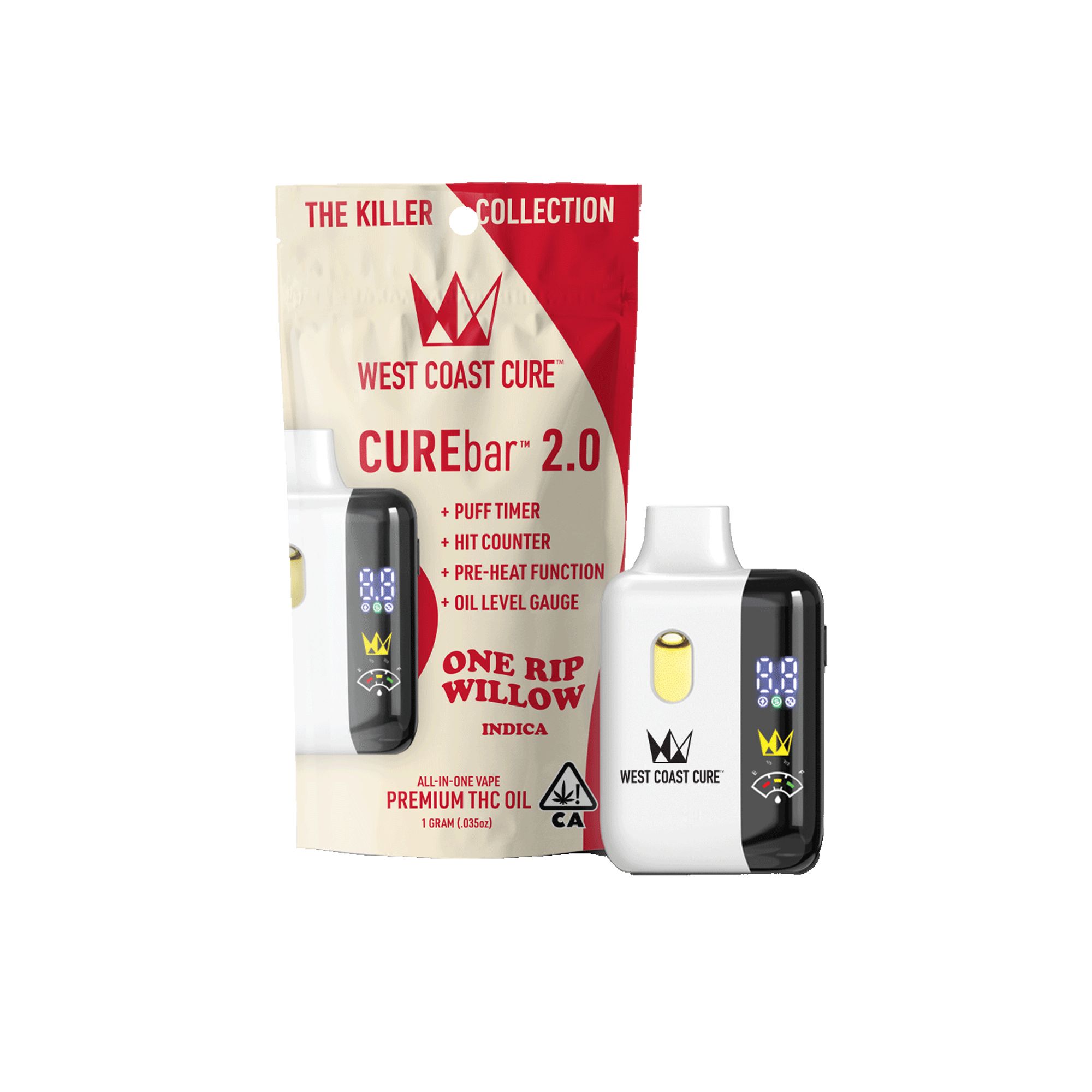 WEST COAST CURE - THC ALL IN ONE - ONE RIP WILLOW - 1G