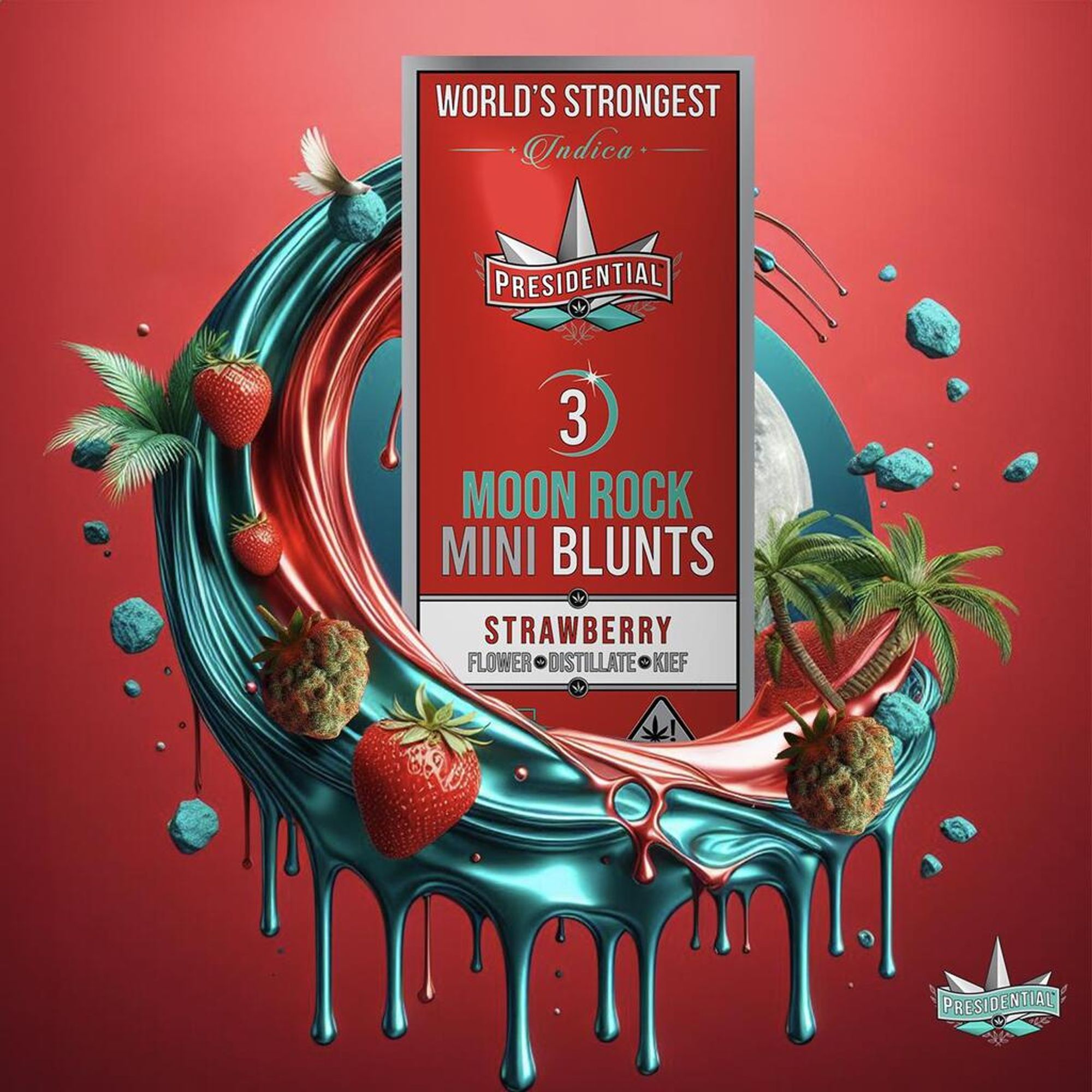 PRESIDENTIAL - INFUSED BLUNT MULTIPACK - STRAWBERRY - 2.1G