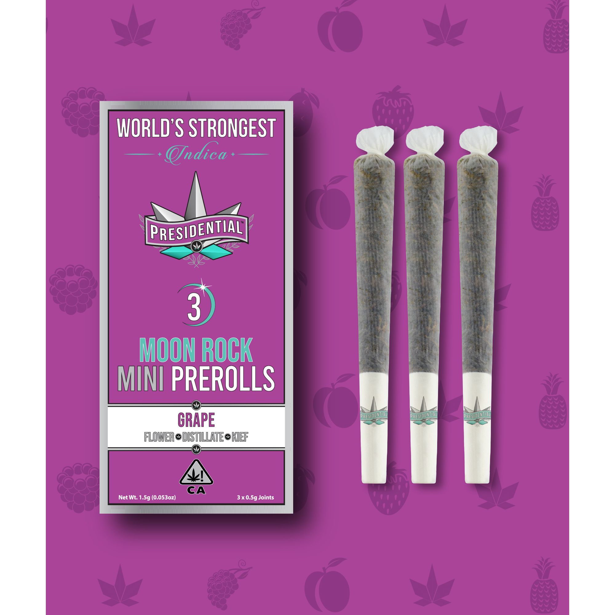 KB - PRESIDENTIAL - INFUSED PREROLL MULTIPACK - GRAPE - 1.5G