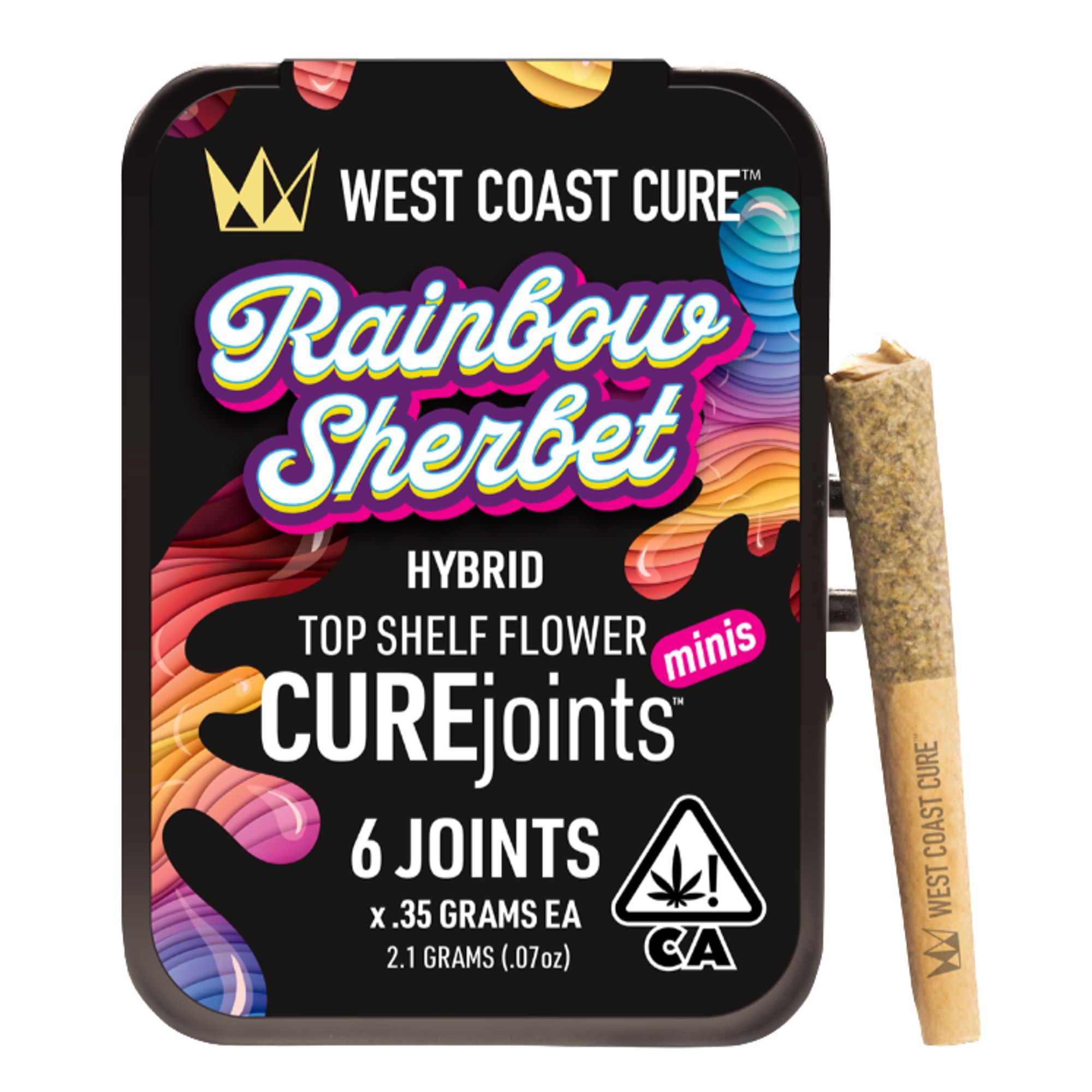 WEST COAST CURE - INDOOR PREROLL MULTIPACK - RAINBOW SHERBET - 2.1G