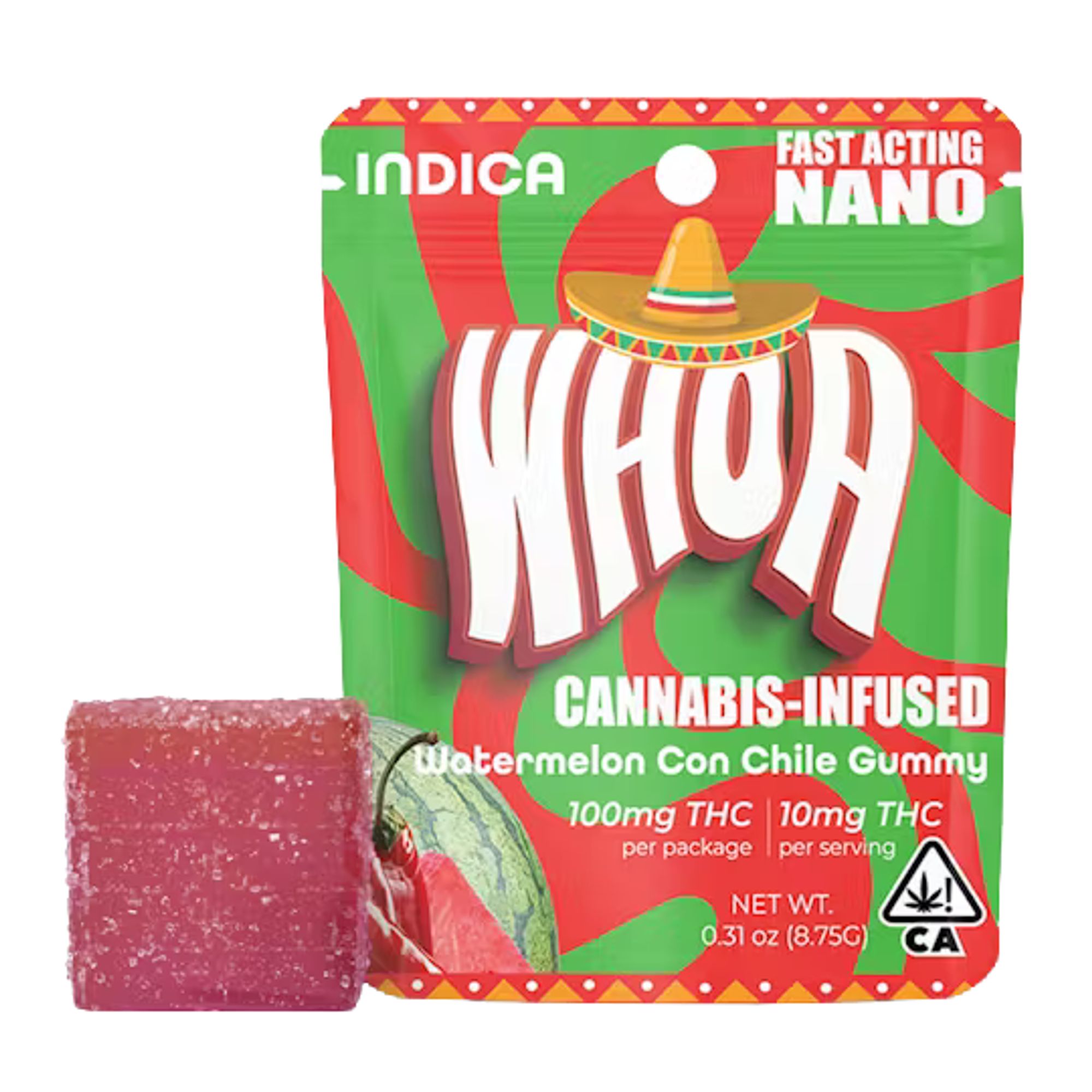 WHOA - THC GUMMY - WATERMELON CON CHILE - 100MG