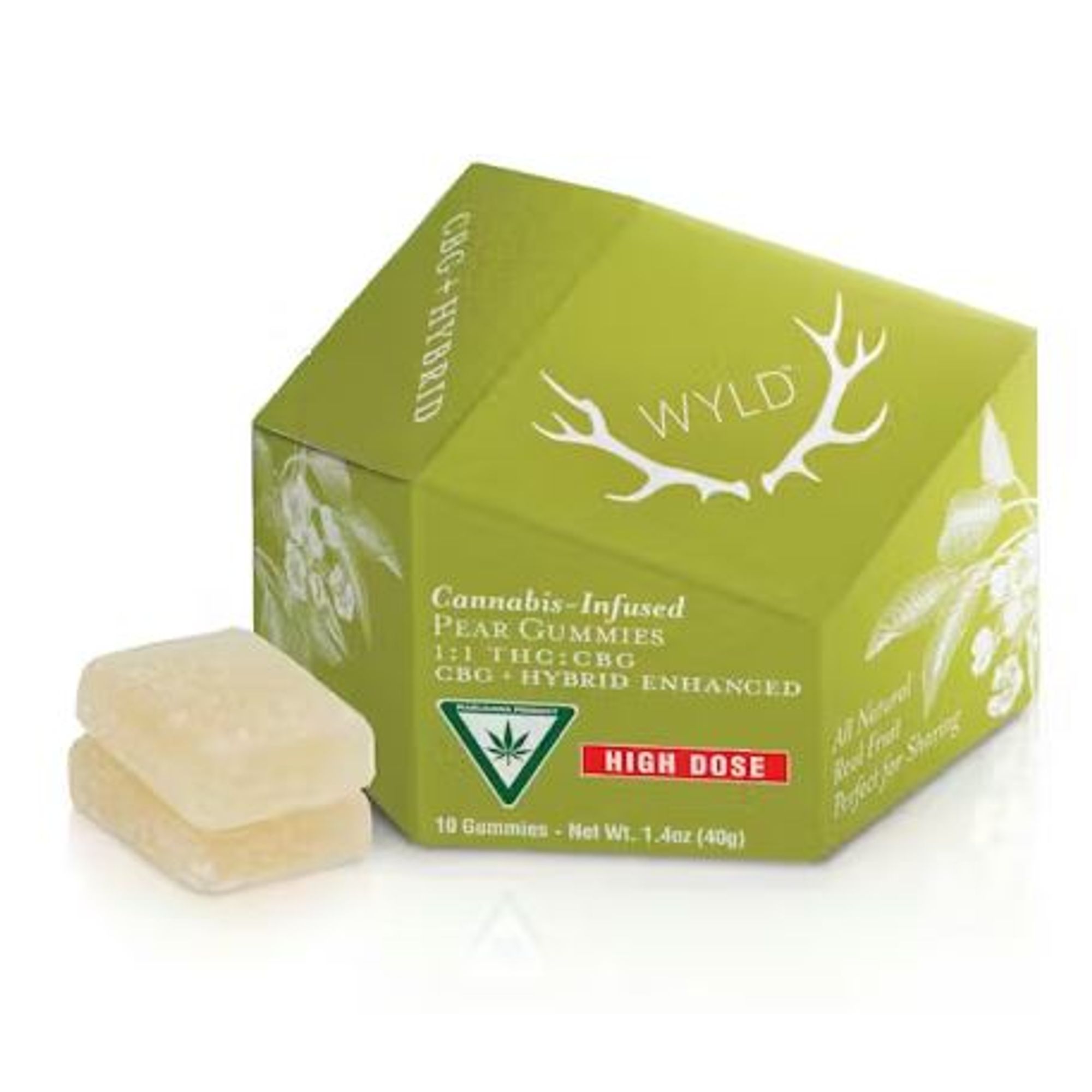 WYLD - CBG GUMMY - 1:1 PEAR - 200MG