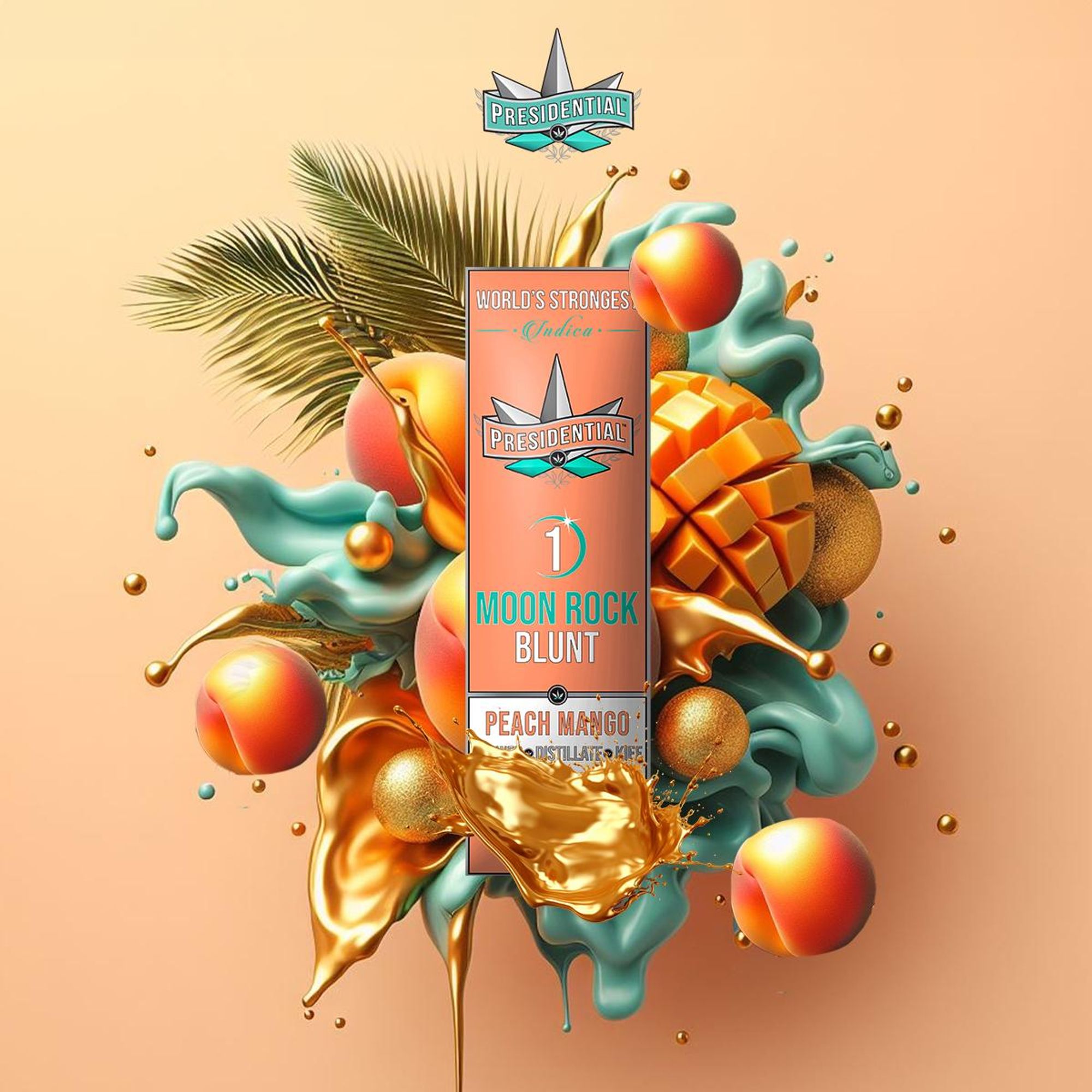 KB - PRESIDENTIAL - INFUSED BLUNT - PEACH MANGO - 1.5G