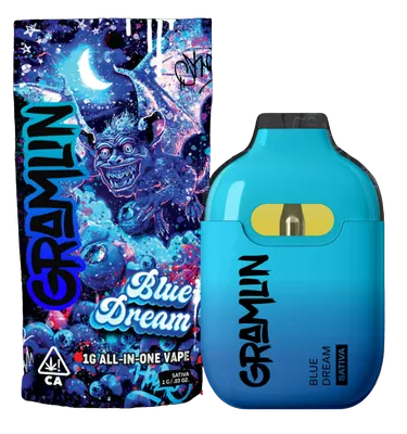 Gramlin Disposable Vape Turnt Up Green Gremlin Live Resin THCA Disposable   5 g Gramlin-Premium THC-Blue Dream