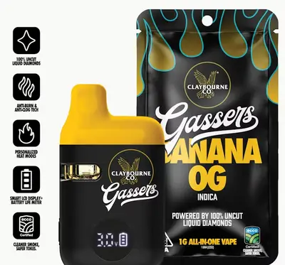gassers banana og disposable 1g D3