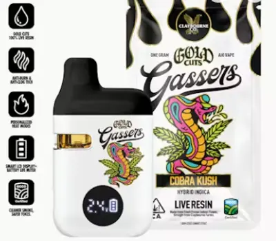 GASSERS LIVE RESIN COBRA KUSH DISPOSABLE 1G d4